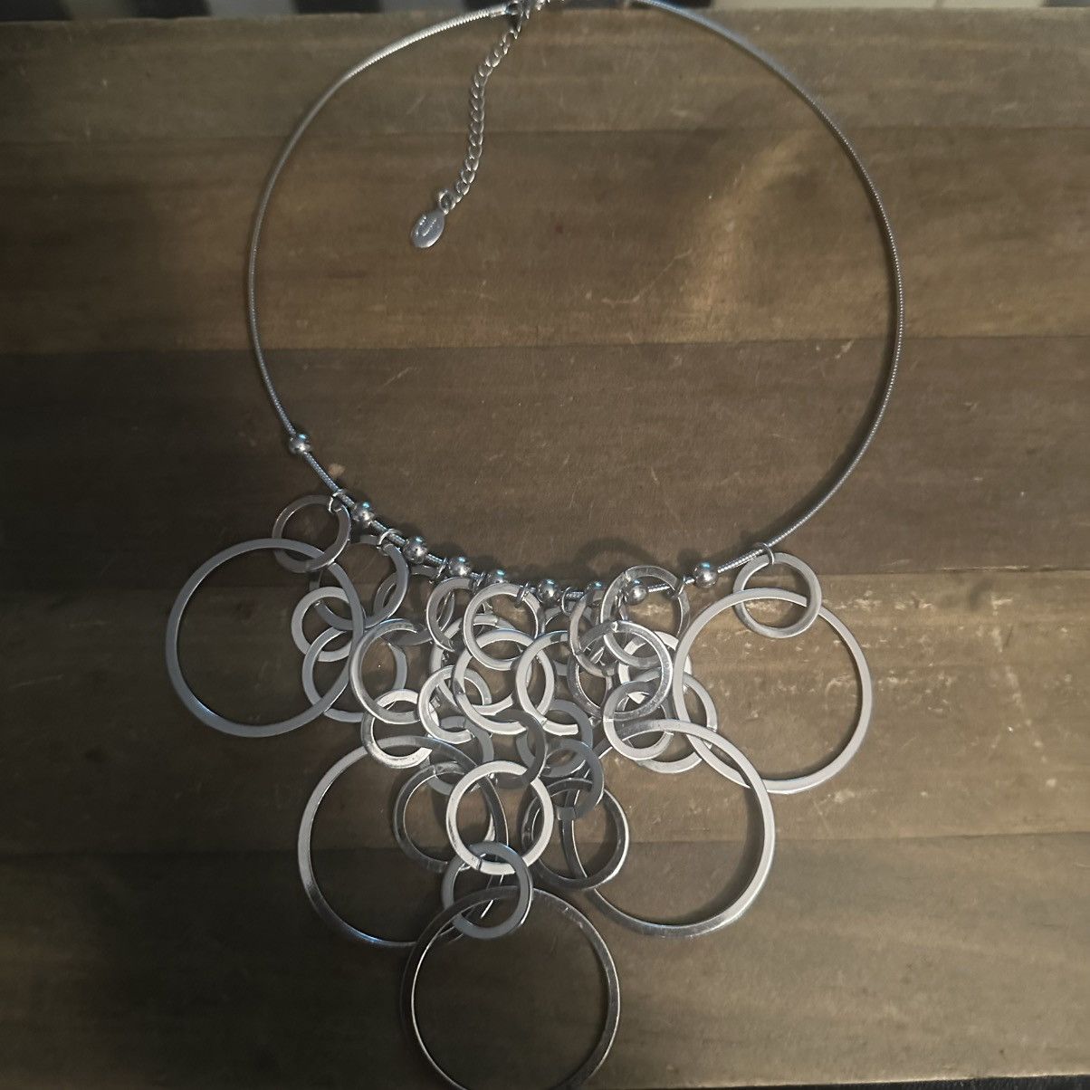 Other Cookie Lee silver tone interlocking circles bib necklace Size ONE SIZE - 2 Thumbnail