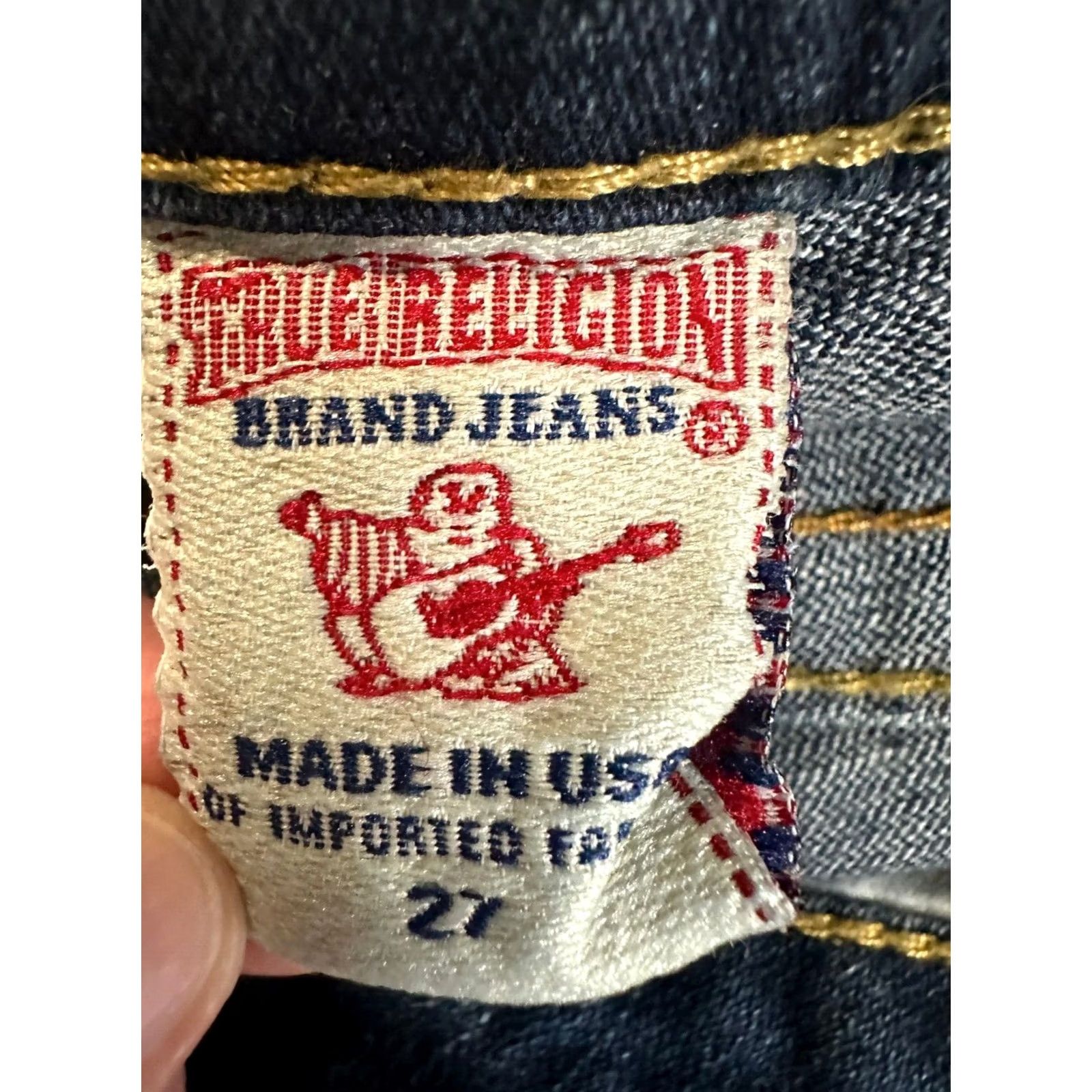 True Religion VINTAGE True Religion Jeans Womens 27 Stella Blue Distressed Slim Skinny Stretch Denim Size 27" / US 4 / IT 40 - 3 Thumbnail