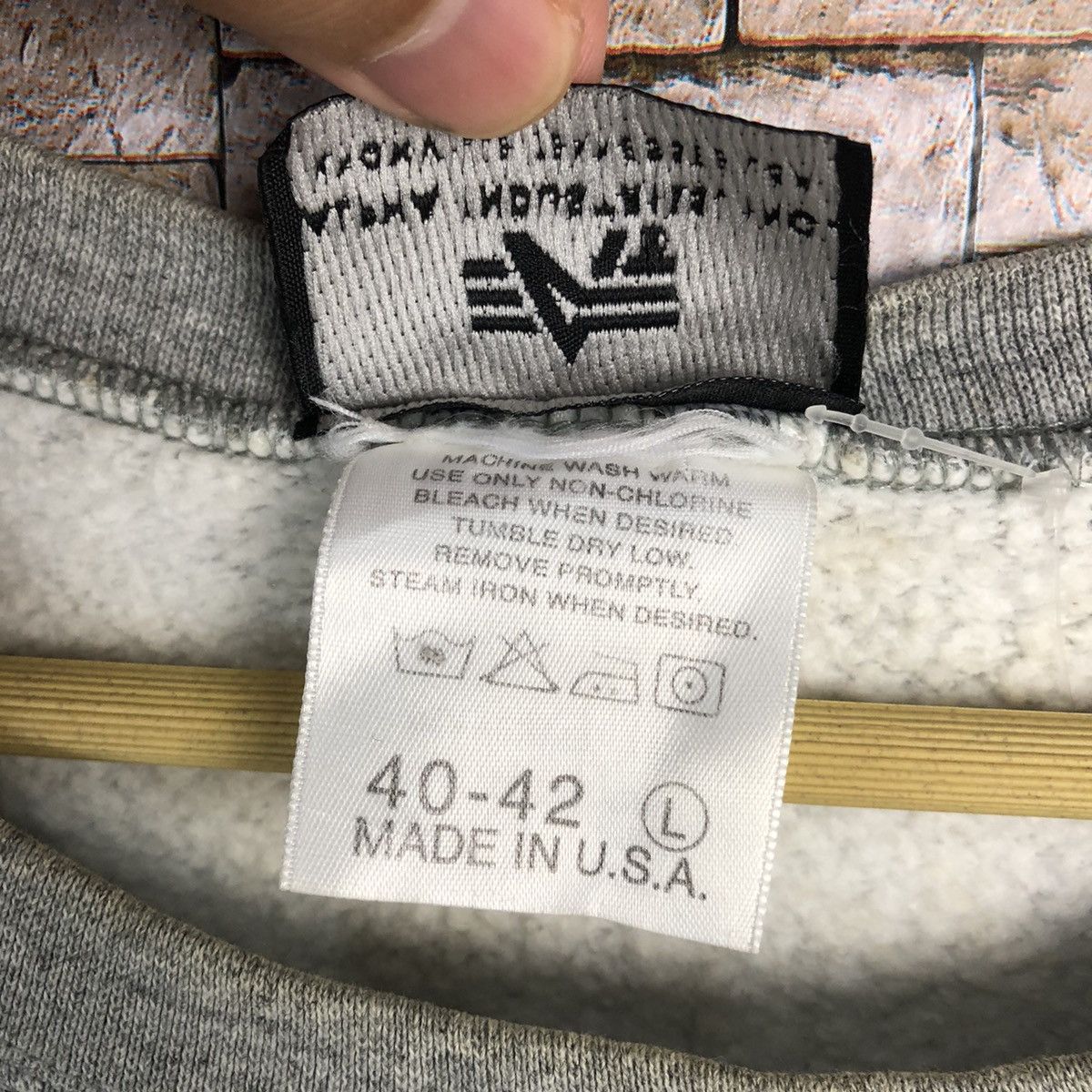 Alpha Industries × Vintage Alpha Industries U.S Air Force Grey Sweatshirt #A796 Size US L / EU 52-54 / 3 - 11 Thumbnail