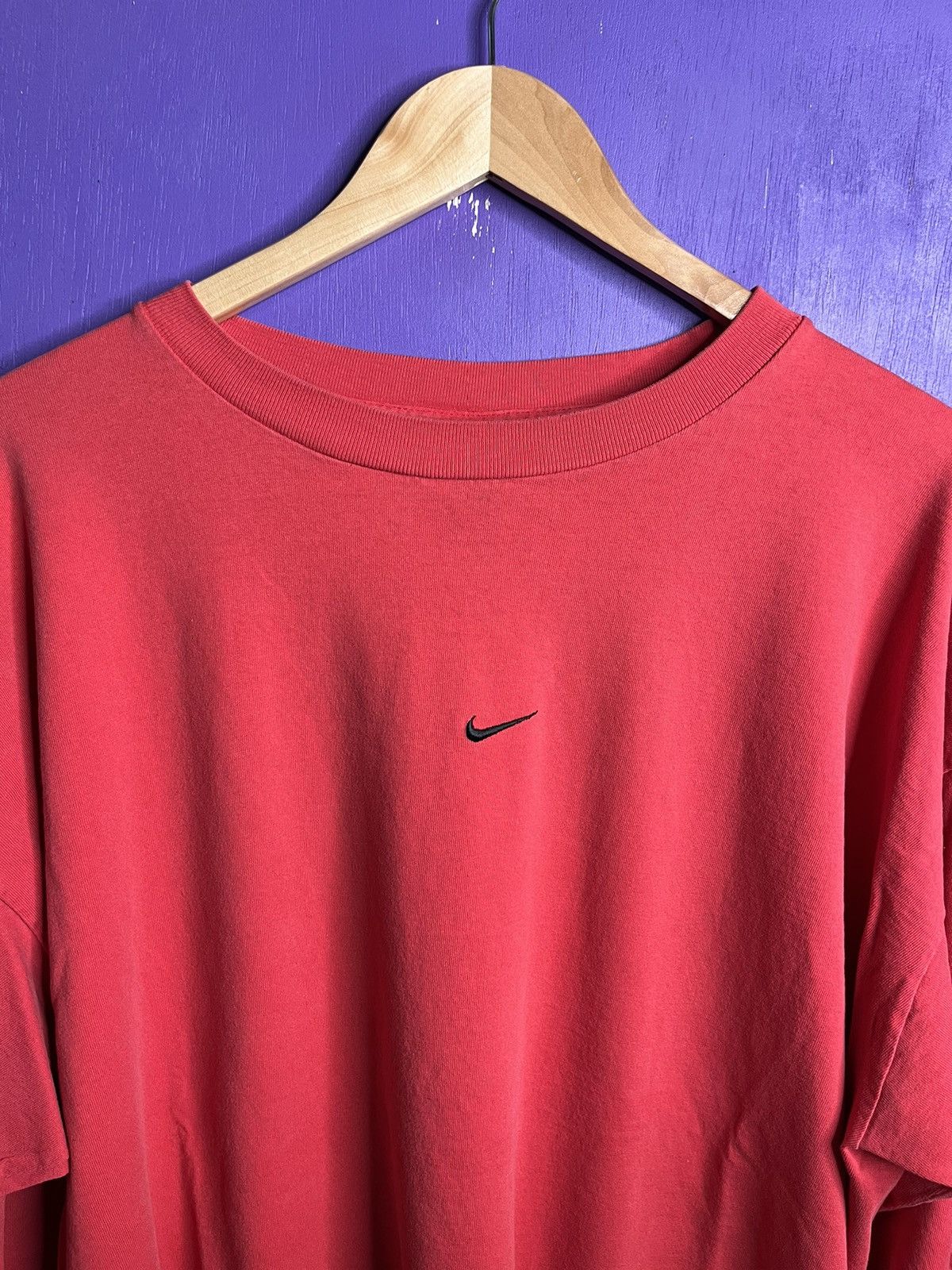Nike × Vintage Vintage 90s Nike team center swoosh long-sleeve Size US XXL / EU 58 / 5 - 3 Thumbnail