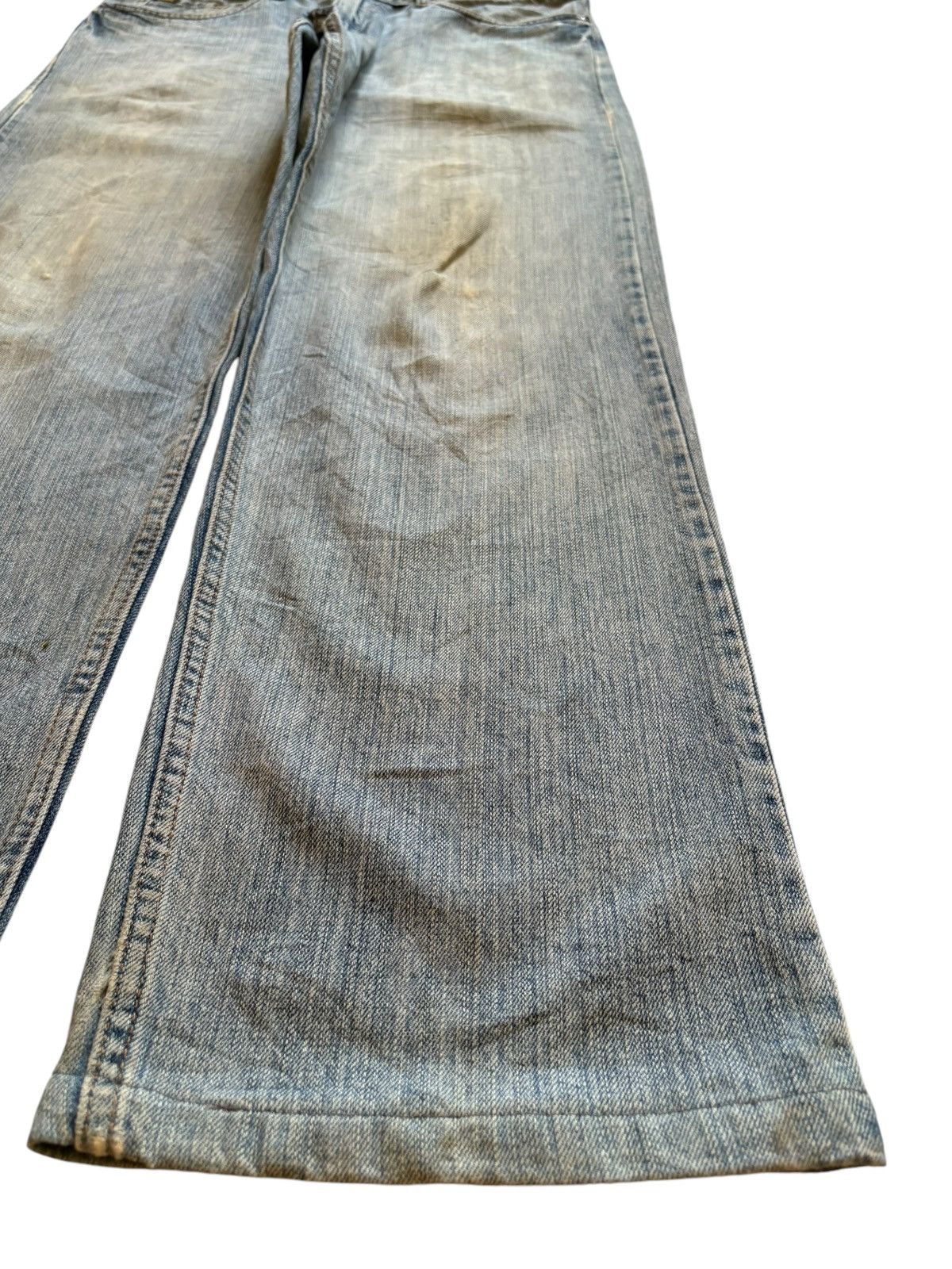Lee Vintage Lee Relaxed Faded Mud Wash Distressed Jeans Size US 35 - 7 Thumbnail