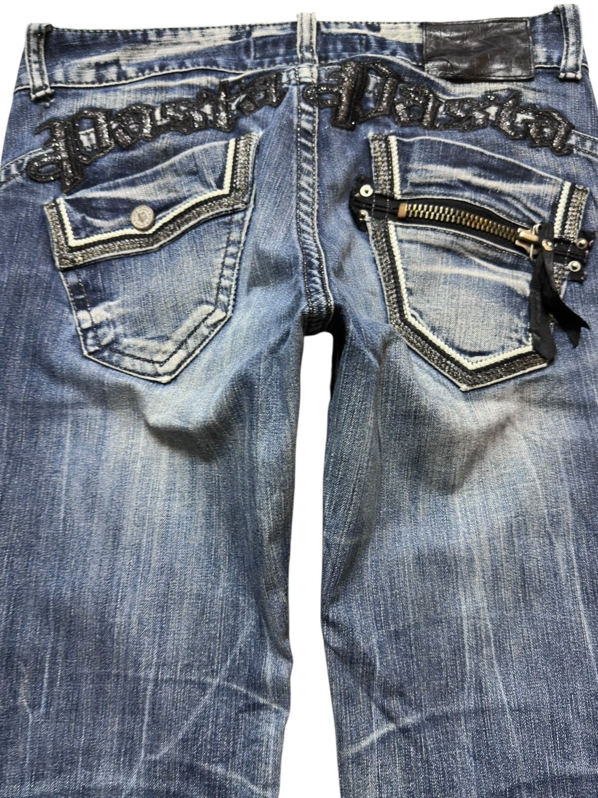 If Six Was Nine Vintage Pasta Denim Flare Bootcut Embroidery Denim Size US 31 - 6 Thumbnail