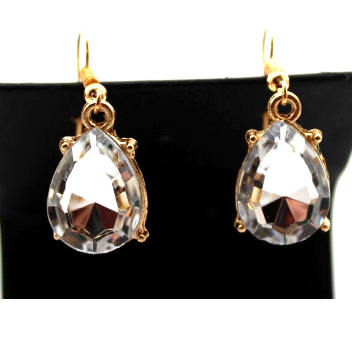 Other Clear Rhinestone Studded Statement Necklace & Earring Set Size ONE SIZE - 3 Thumbnail