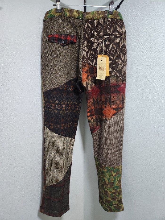Monitaly Monitaly ANGLED PATCHWORK WOOL PANT Size US 32 / EU 48 - 9 Thumbnail