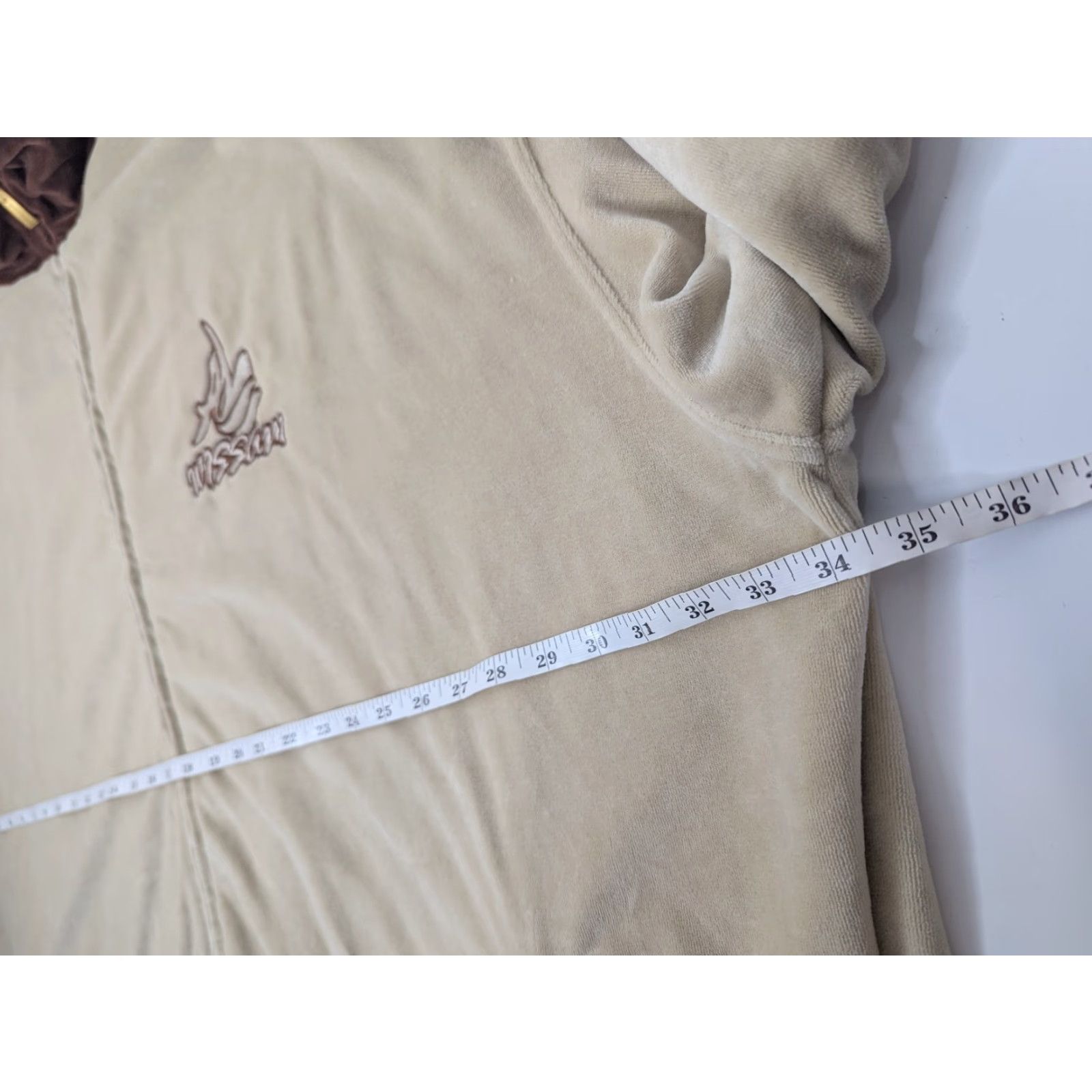 Velour VINTAGE Al Wissam Tracksuit Velour Brown Beige 3XL Men Hip Hop Streetwear Jacket Pants Set Velour Insulated Long Sleeve Brown Big & Tall Mens Size US 39 - 7 Thumbnail