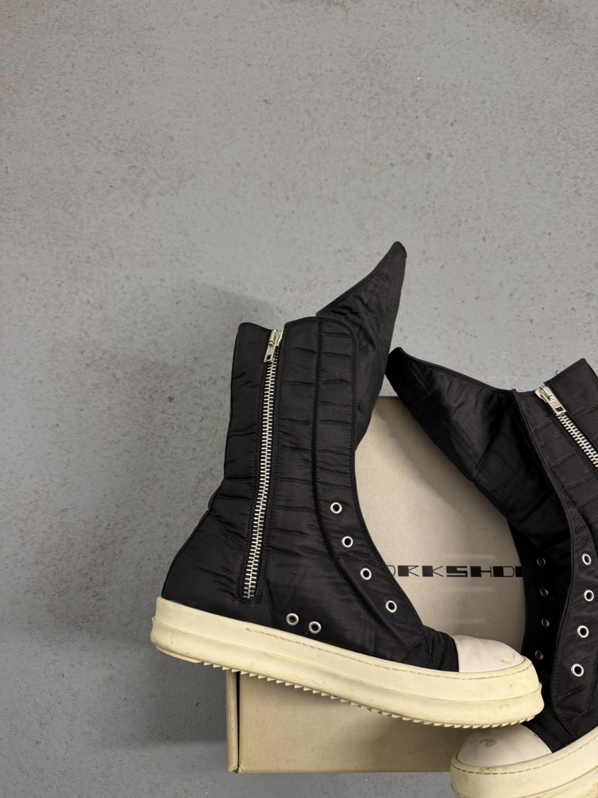 Rick Owens Drkshdw Rick Owens Drkshdw Laceless High Ramones With Box Size US 11 / EU 44 - 8 Thumbnail