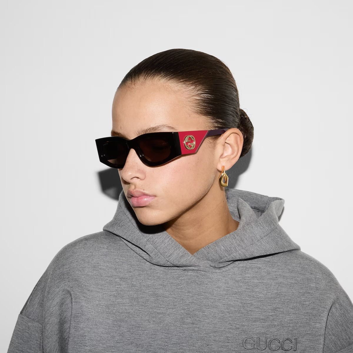 Gucci NEW Gucci GG1664S 002 Rectangle Unisex Sunglasses Size ONE SIZE - 11 Thumbnail