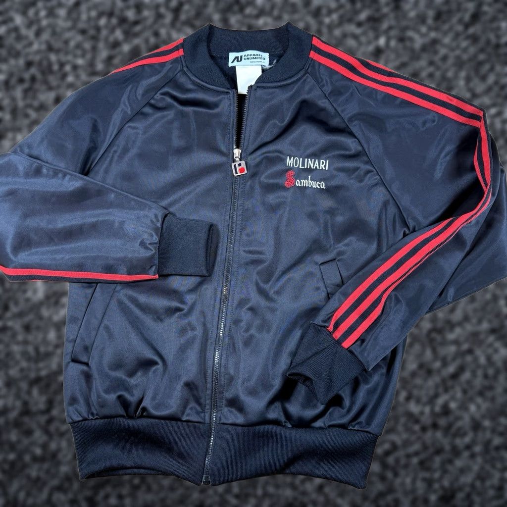 Vintage VINTAGE Apparel Unlimited Tracksuit Set Top Bottom Mens M Regular Black USA Made Activewear USA Smoothed Size 40R - 1 Thumbnail