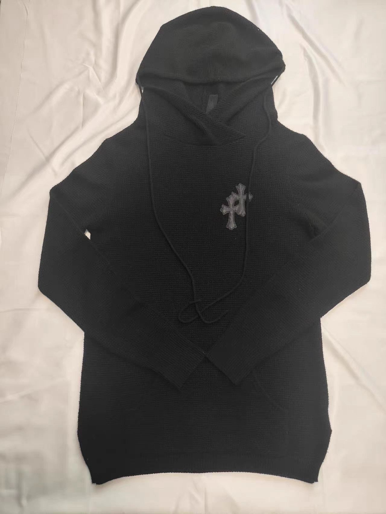 Chrome Hearts Black Hooded Sweatshirt with Cross Emblem Size US S / EU 44-46 / 1 - 1 Thumbnail