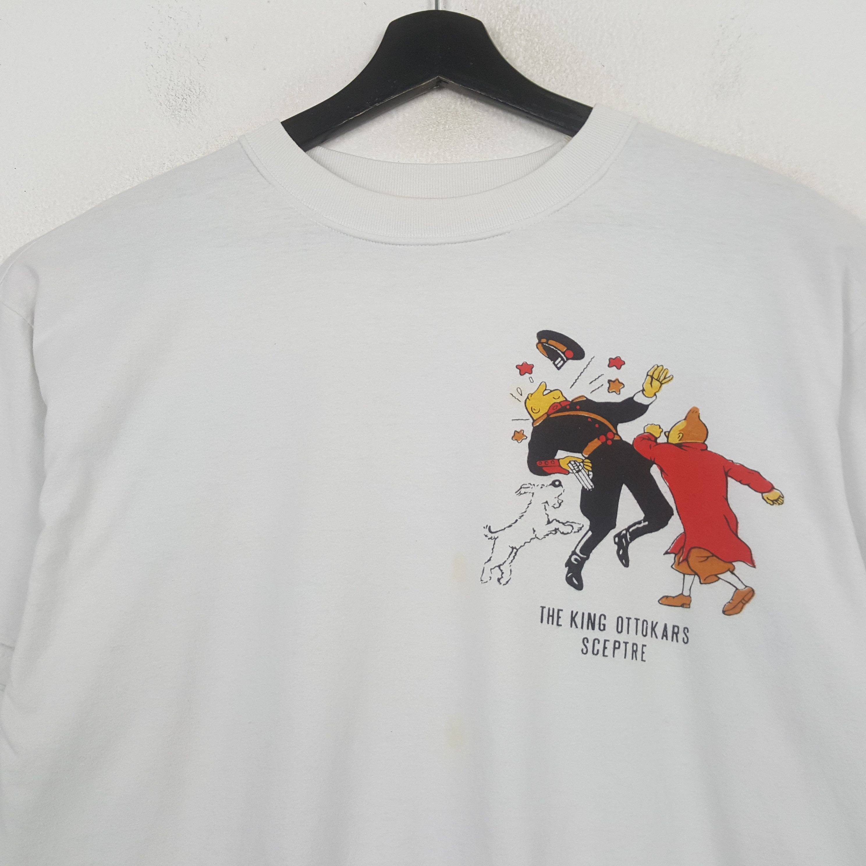 Vintage Adventure Tintin The King Ottkars Sceptre Tshirt C299N6 Size US L / EU 52-54 / 3 - 4 Thumbnail