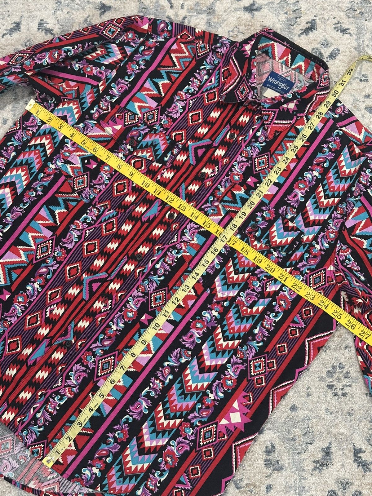 Wrangler Vintage 90s Wrangler Western Shirt Aztec Southwestern XL Size US XL / EU 56 / 4 - 7 Thumbnail