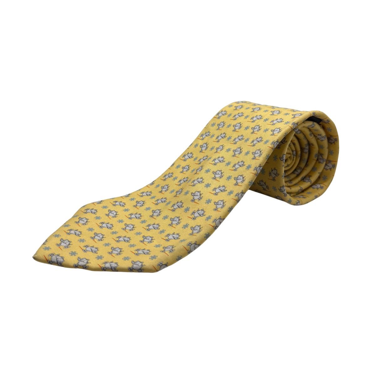 Salvatore Ferragamo Salvatore Ferragamo Men’s Silk Tie, Yellow, Made in Italy Size ONE SIZE - 1 Thumbnail
