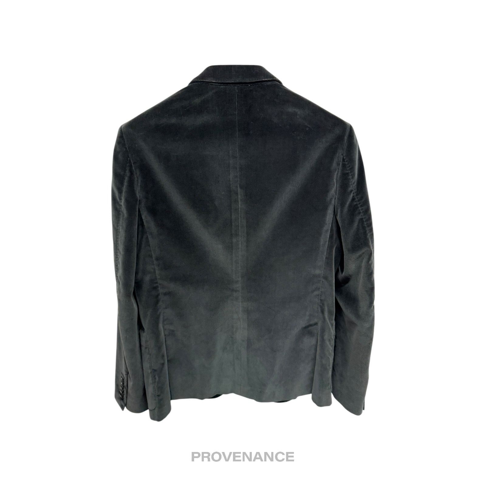 Gucci 🔴 Gucci Jacket Coat Blazer - Velour Deep Green Notch 38 48 Size 38R - 2 Thumbnail
