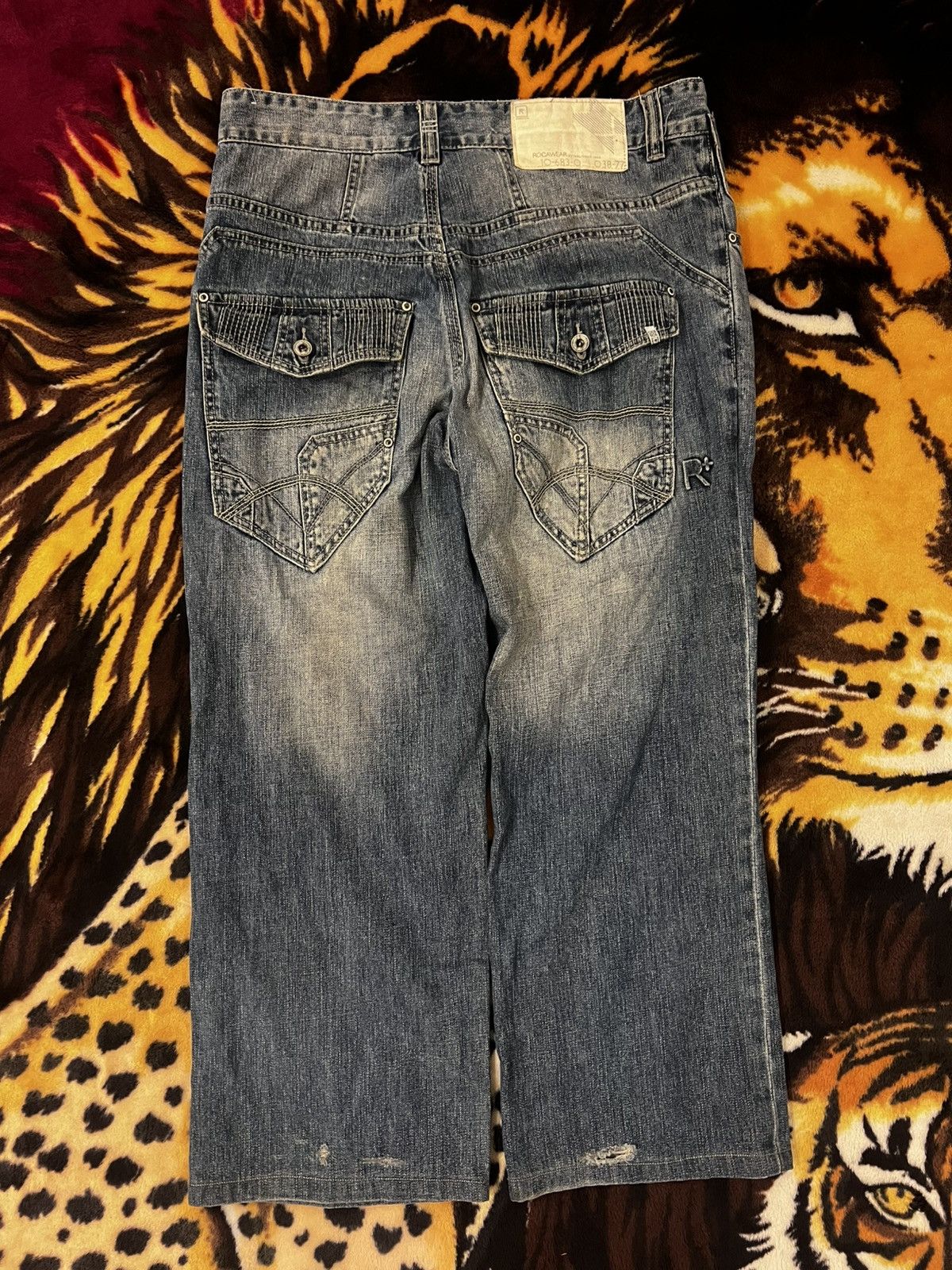 Rocawear × Vintage Y2K Rocawear R+ Baggy Jeans Size US 34 / EU 50 - 1 Thumbnail