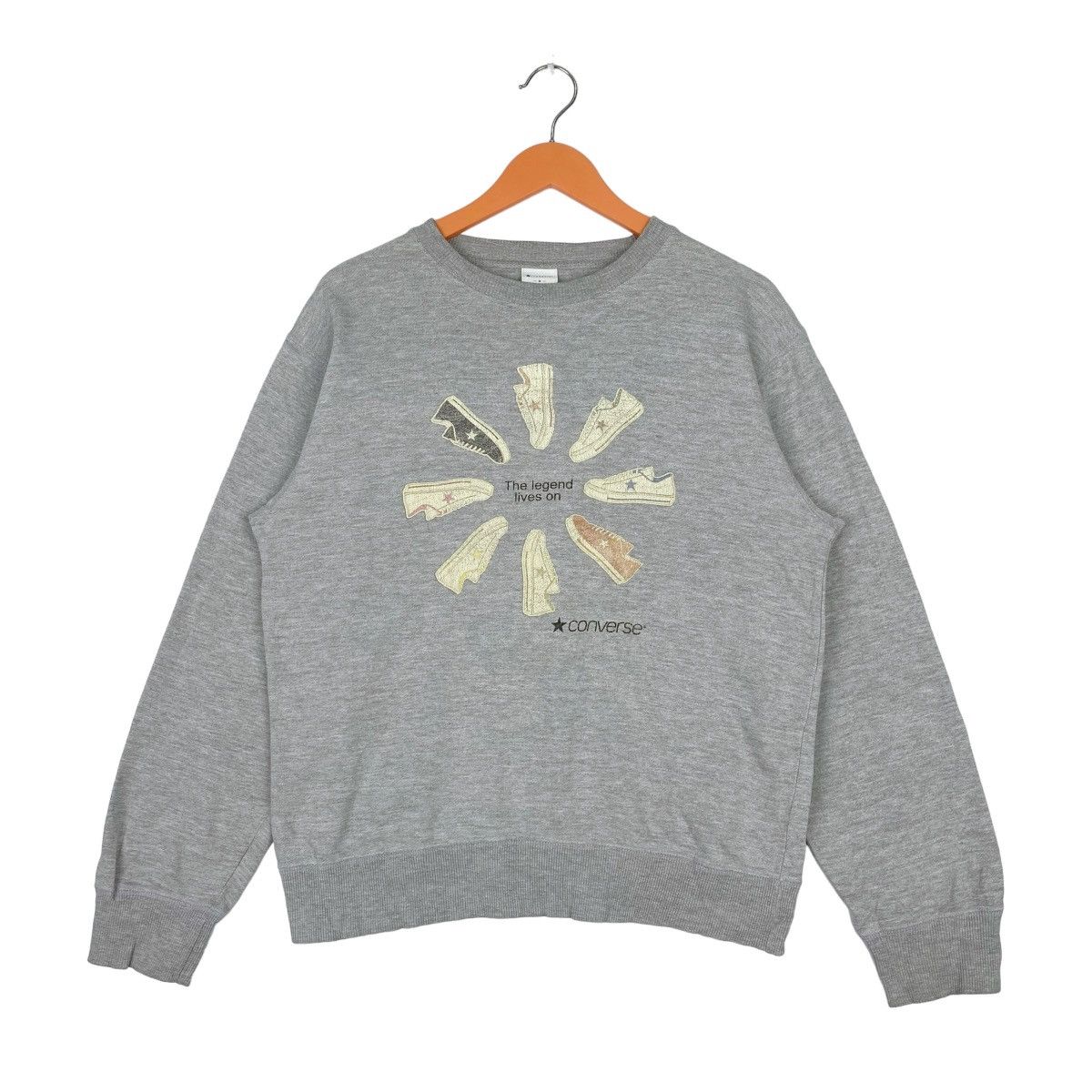 Converse Converse Sweatshirt Crewneck Grey Pullover Jumper Size US S / EU 44-46 / 1 - 1 Thumbnail