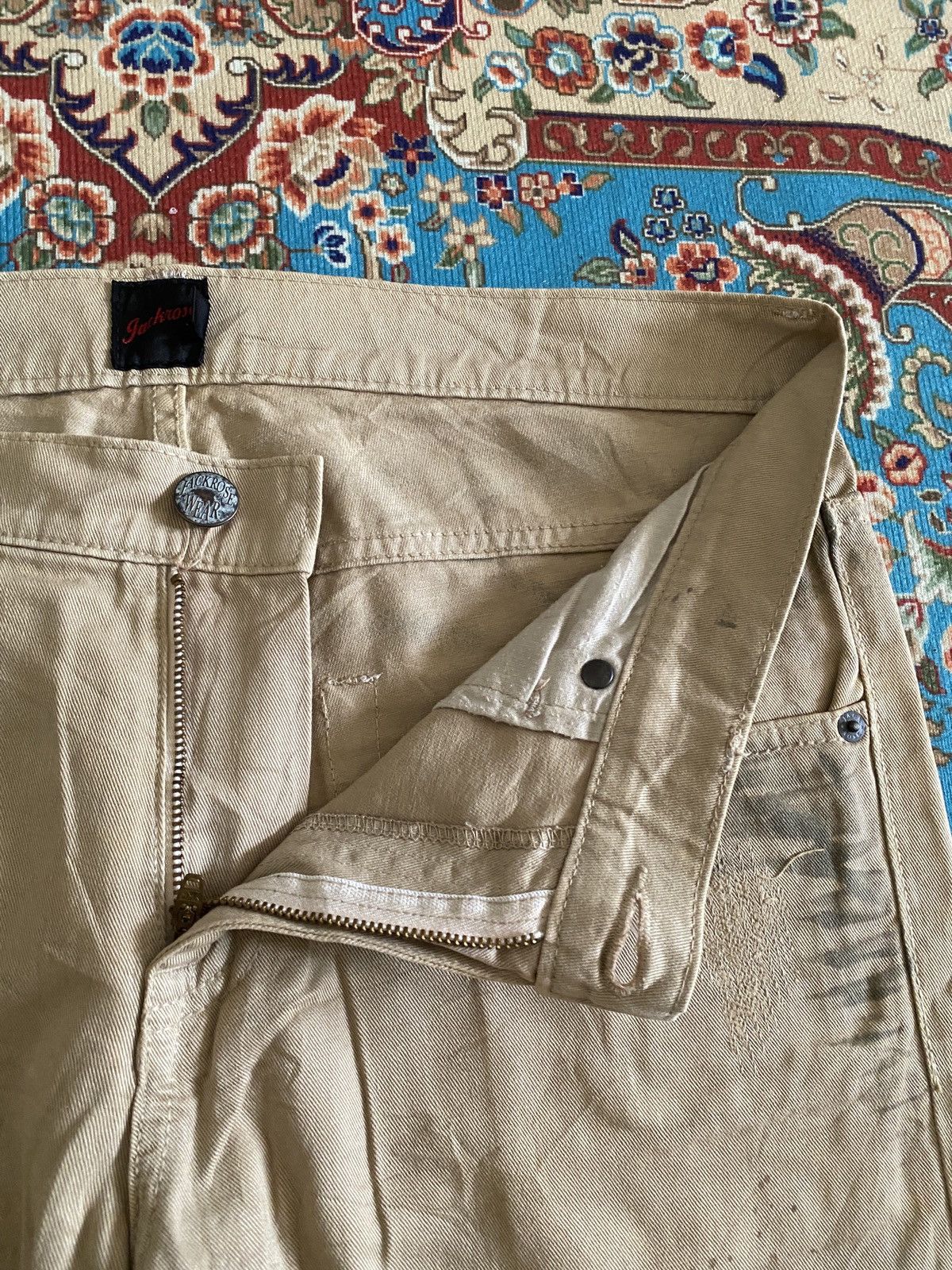 JACKROSE × Japanese Brand Jack Rose Japan Flare Distressed Patchwork Design Pant Size US 33 - 15 Thumbnail