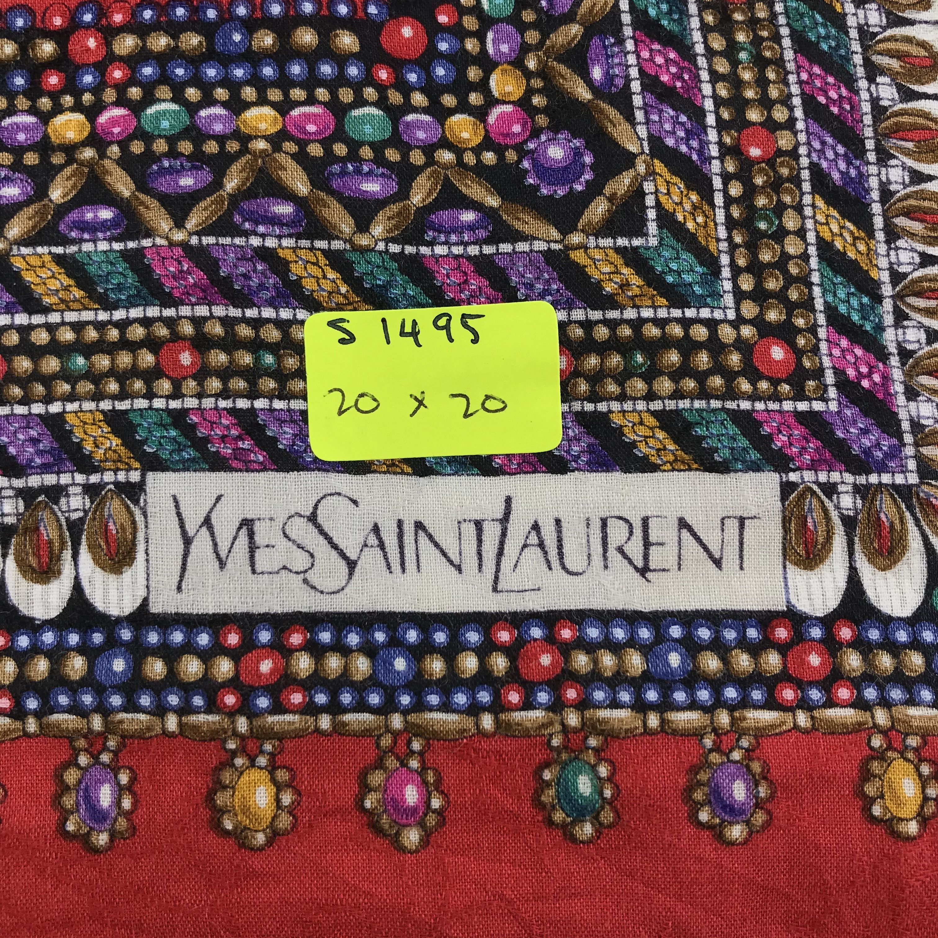 Vintage × Yves Saint Laurent Yves Saint Laurent Bandana / Handkerchief/Neckerchief -S1495 Size ONE SIZE - 5 Thumbnail