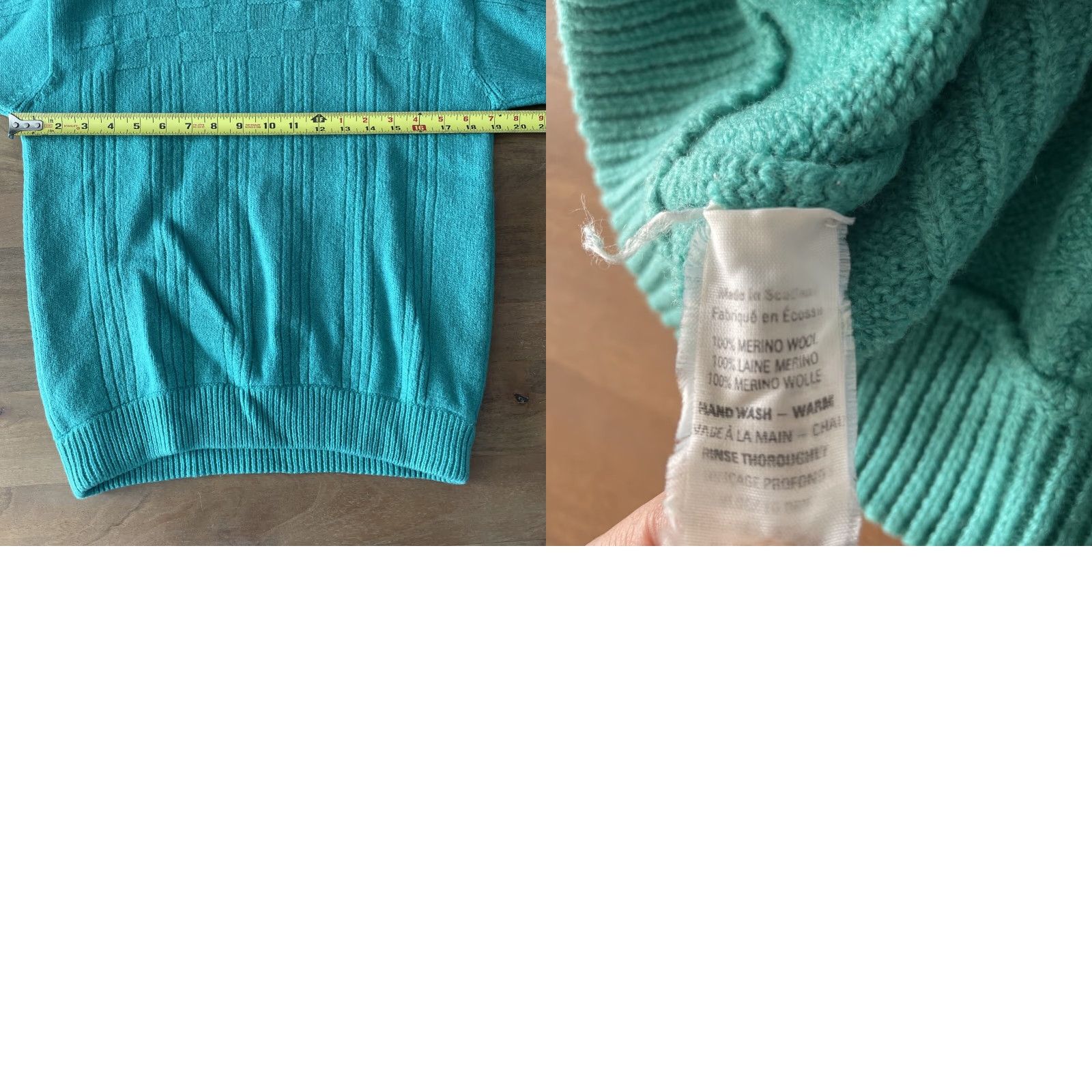 Turnbull & Asser VINTAGE Turnbull & Asser Sweater Mens S Crew Neck Merino Wool Blue 80s Classic Retro Preppy Turquoise Pullover Knit Size US S / EU 44-46 / 1 - 8 Thumbnail