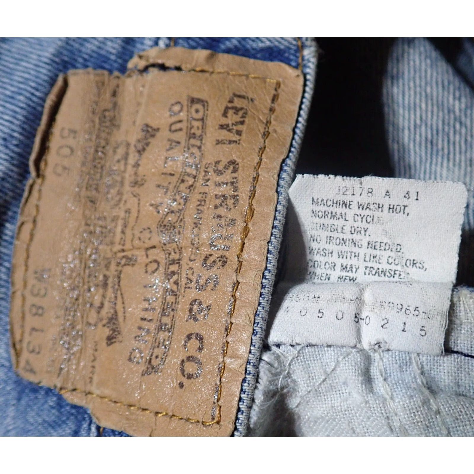 Levi's VINTAGE Levi's 505 Distressed Denim Jeans Men's 38x32 Blue High Rise Size US 38 / EU 54 - 4 Thumbnail