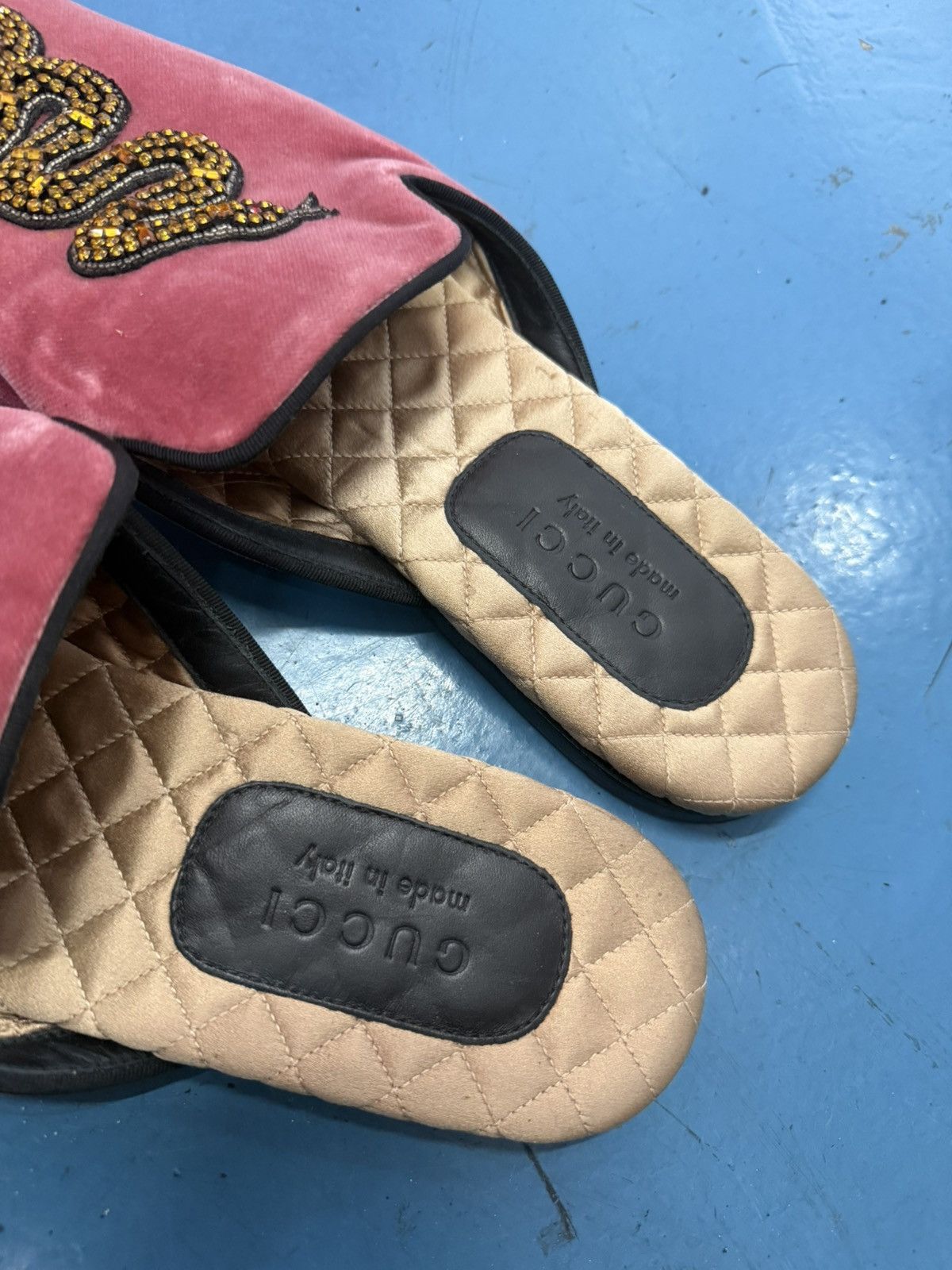 Gucci GUCCI STRASS PINK SLIP ONS Size US 10 / EU 43 - 4 Thumbnail