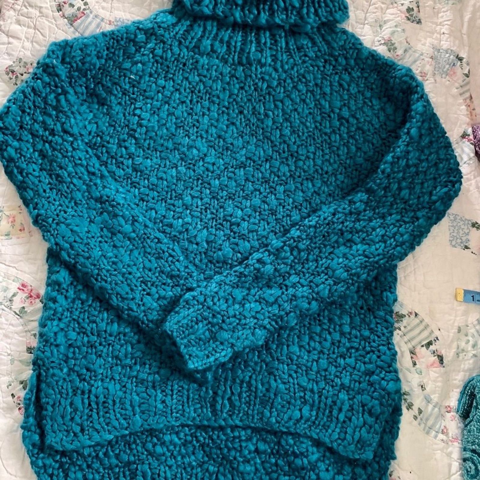 Vivienne Tam NWT VIVIENNE TAM CHUNKY TEAL TURTLENECK SWEATER XS Size US XS / EU 42 / 0 - 4 Thumbnail