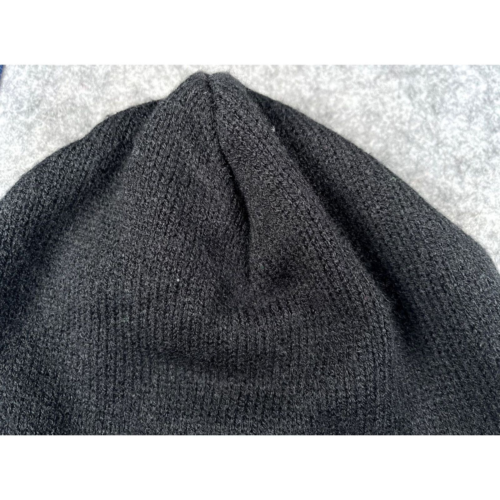 Vintage DNB Beanie Mens One Size Black Knit Fish Skeleton Logo Stretch Winter Casual Size ONE SIZE - 3 Thumbnail