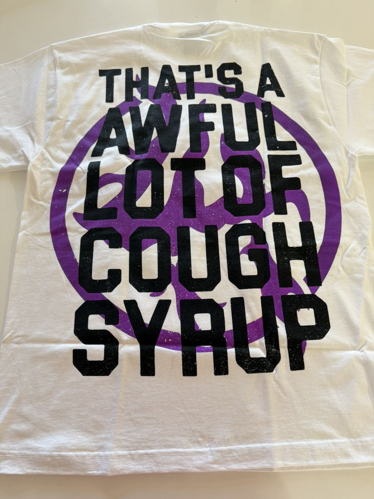 Awful Lot of Cough Syrup Lost Hills x Cough Syrup Spell Out Tee White Size US L / EU 52-54 / 3 - 1 Thumbnail