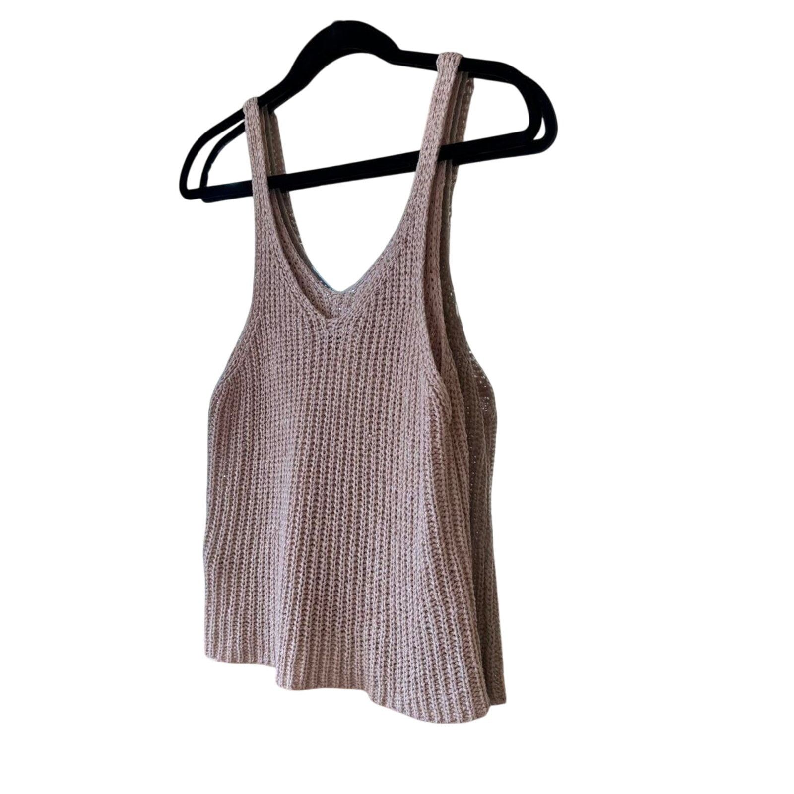 Vintage 8 Red Butterflies Beige Knit Sweater Tank Boho Bohemian Size S / US 4 / IT 40 - 5 Thumbnail