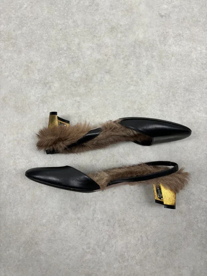 Gucci FW2014 Gucci Black Leather Heels with Swarovski Crystal Size US 9 / IT 39 - 6 Thumbnail