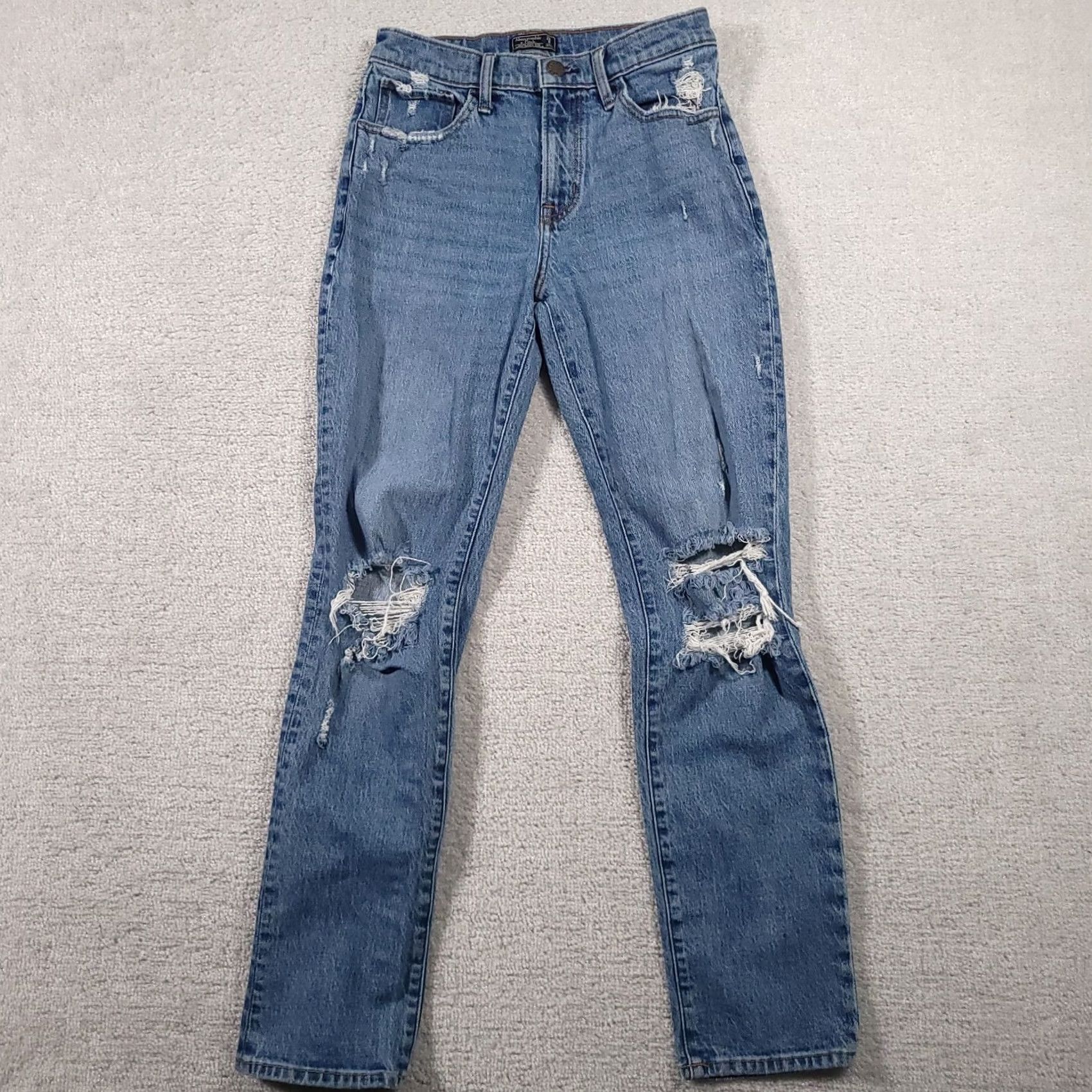 Abercrombie & Fitch Abercrombie & Fitch Jeans Women's 28 6L Ultra High Rise Super Skinny Ankle Denim Blue 5-Pocket Stretch Slim Modern Classic Boys Womens Girls Mens Size 28" / US 6 / IT 42 - 2 Thumbnail