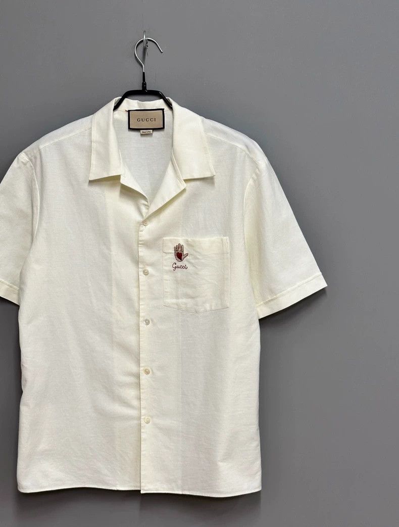 Gucci Gucci Embroidered white shirt in the palm of your hand Size US S / EU 44-46 / 1 - 2 Thumbnail