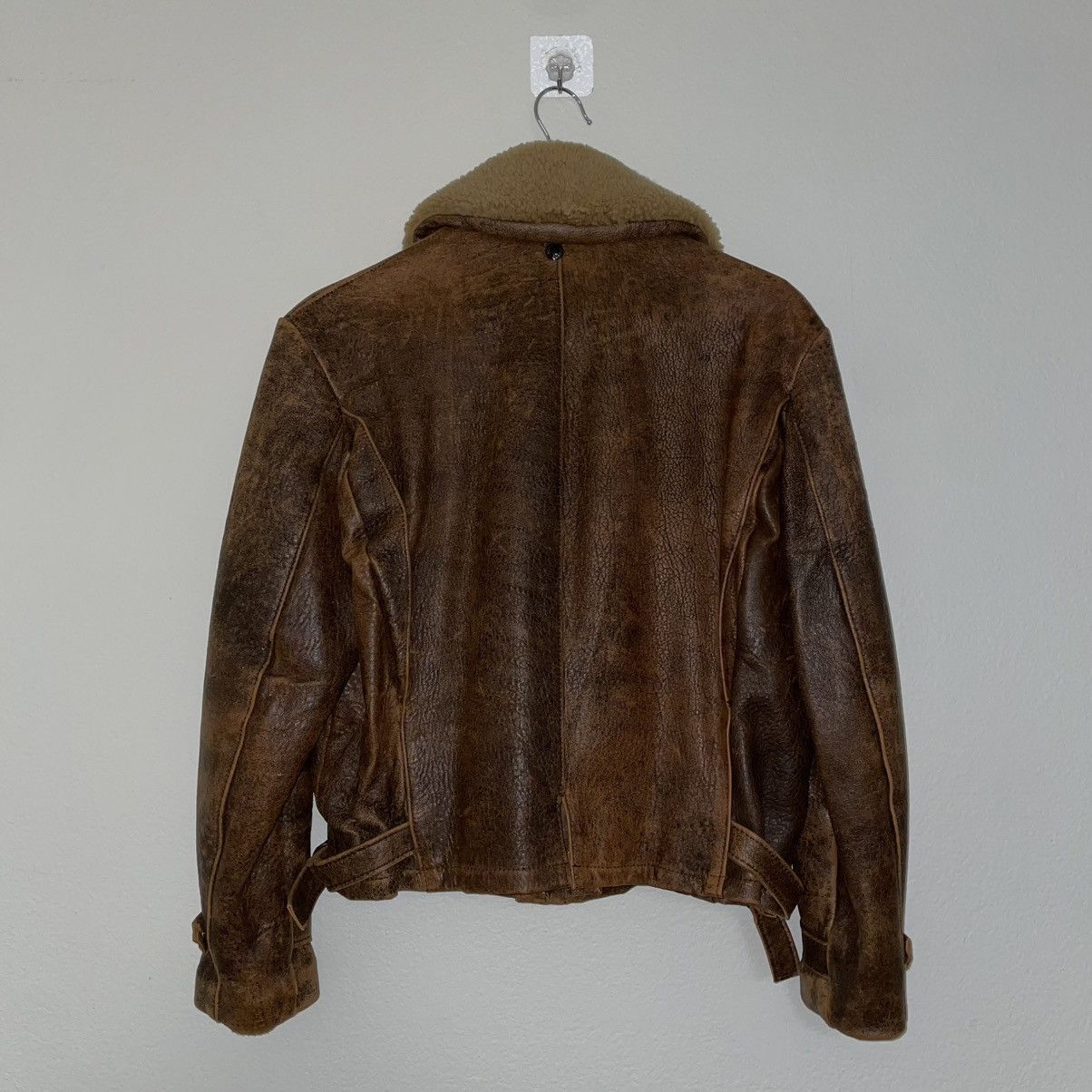 Schott Schott Brown Leather Jacket With Sherpa Collar Size S / US 4 / IT 40 - 7 Thumbnail