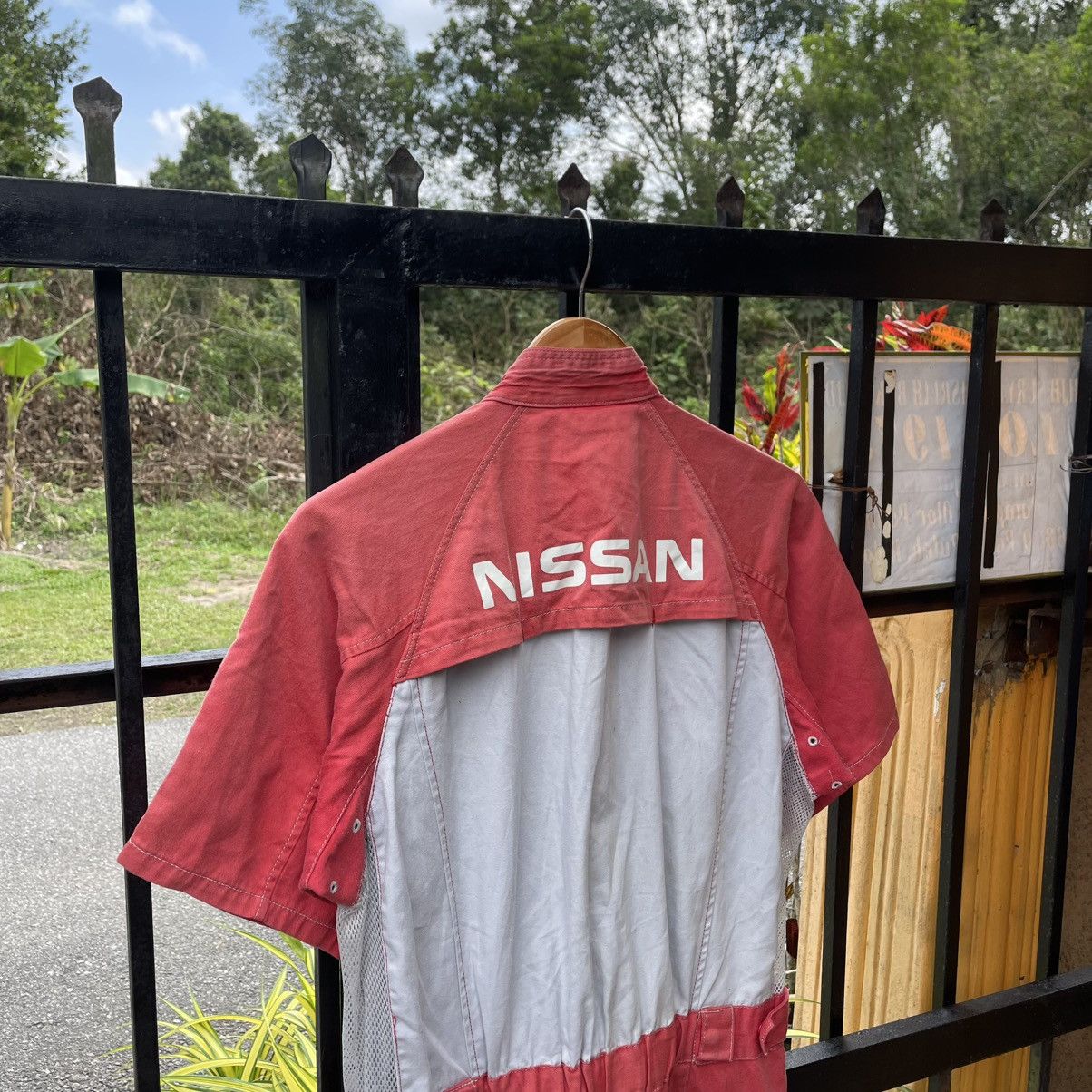 Japanese Brand 🔥🇯🇵Vintage Nissan Workers Coverall Jumpsuits Mechanic Wear Size US 30 / EU 46 - 5 Thumbnail
