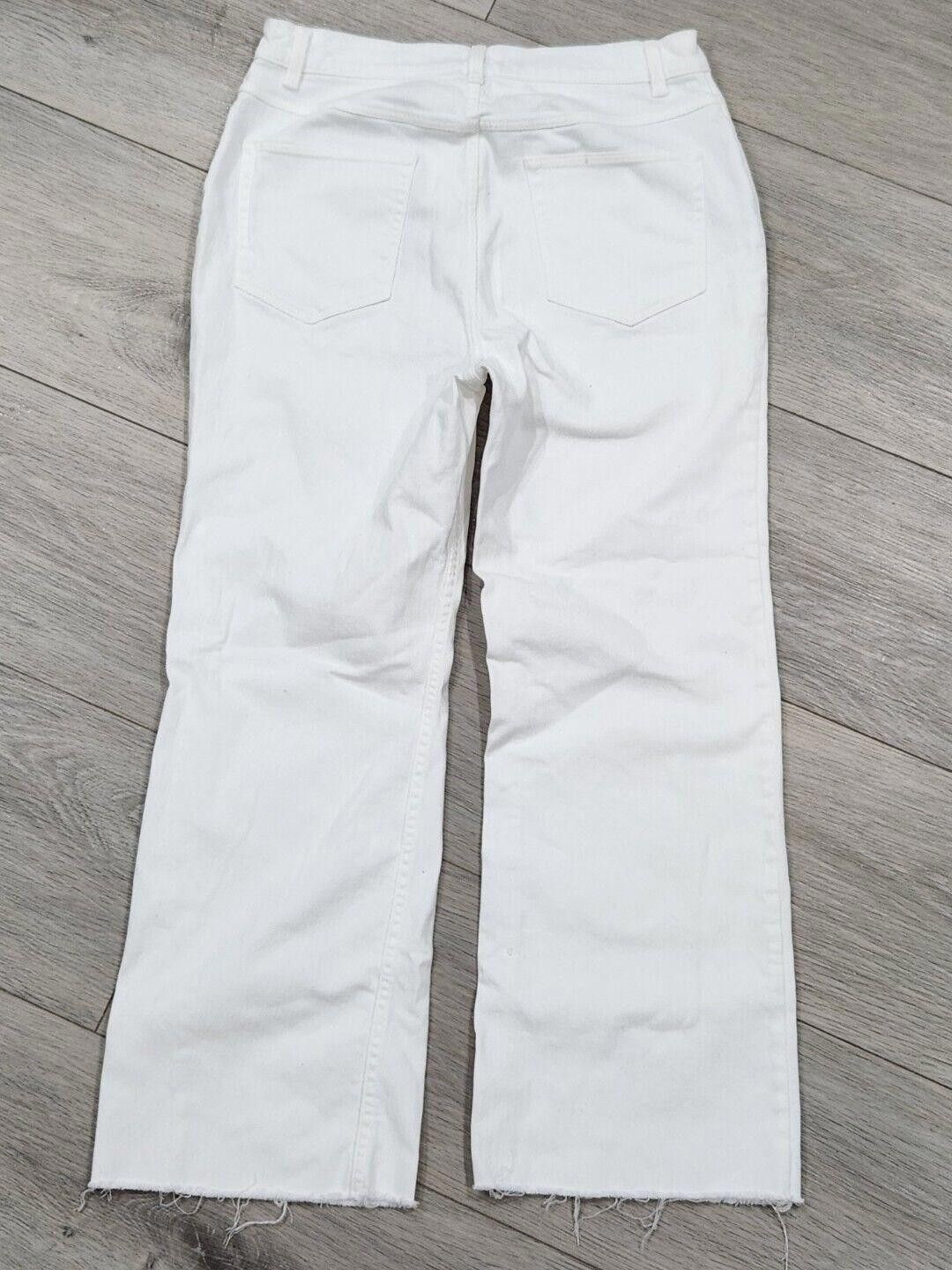 Designer La Vie Rebecca Taylor Ines Kick Bootcut Jeans In Milk 30 Size 30" / US 8 / IT 44 - 6 Thumbnail