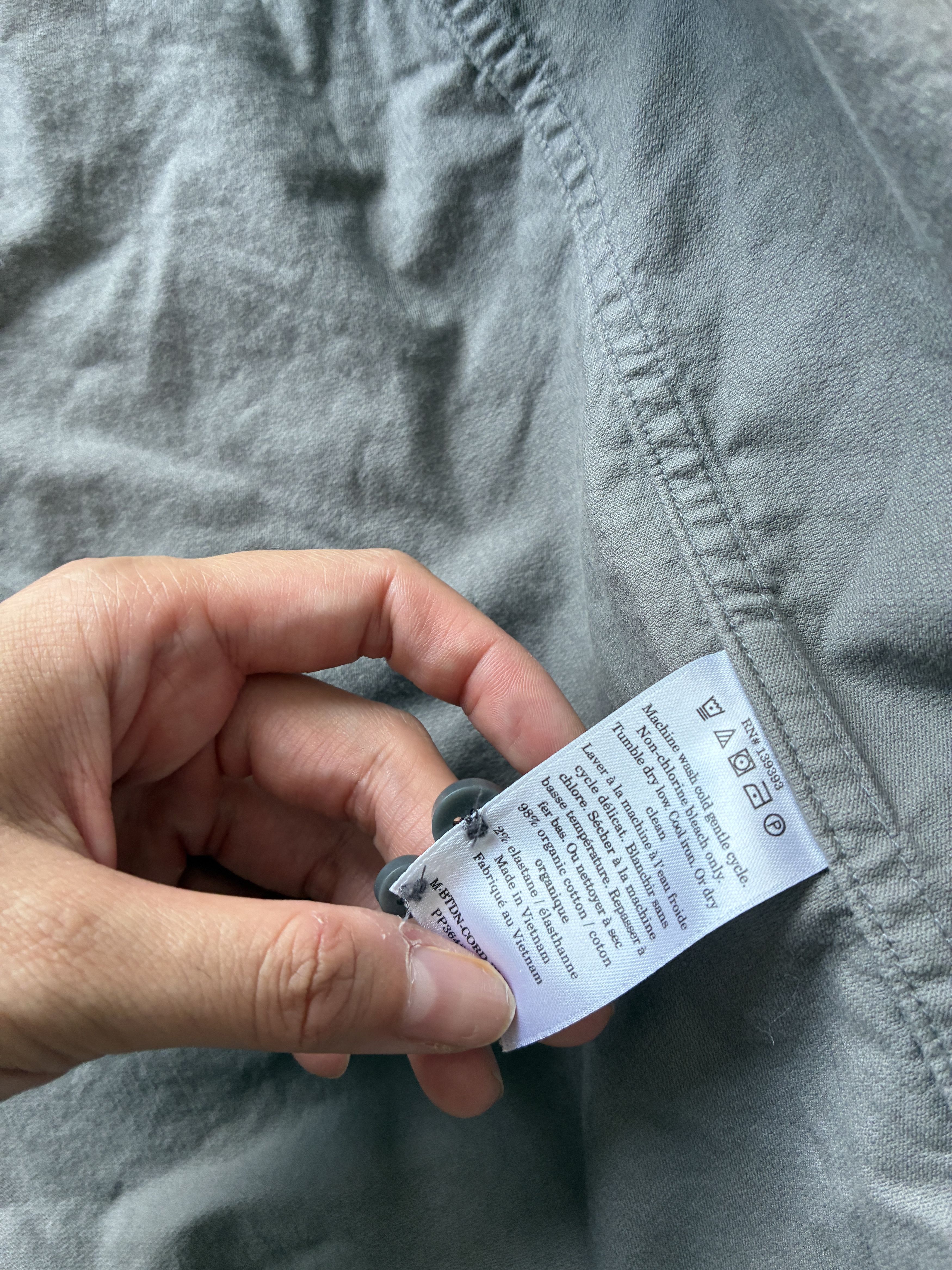 Everlane Everlane Gray Corduroy Button Up Shirt - Women's XS Size XS / US 0-2 / IT 36-38 - 4 Thumbnail