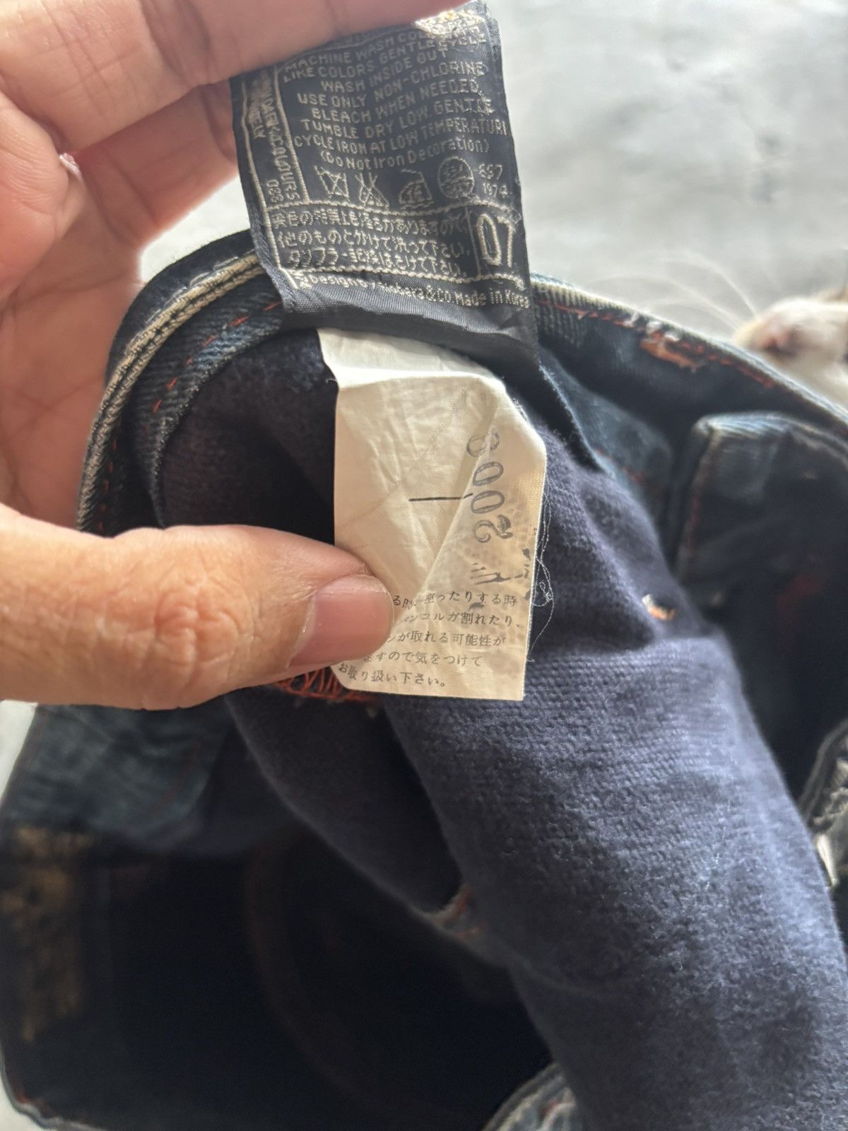 If Six Was Nine RIOBERA vintage flare jeans sick spellout back japanese punk Size US 29 - 9 Thumbnail