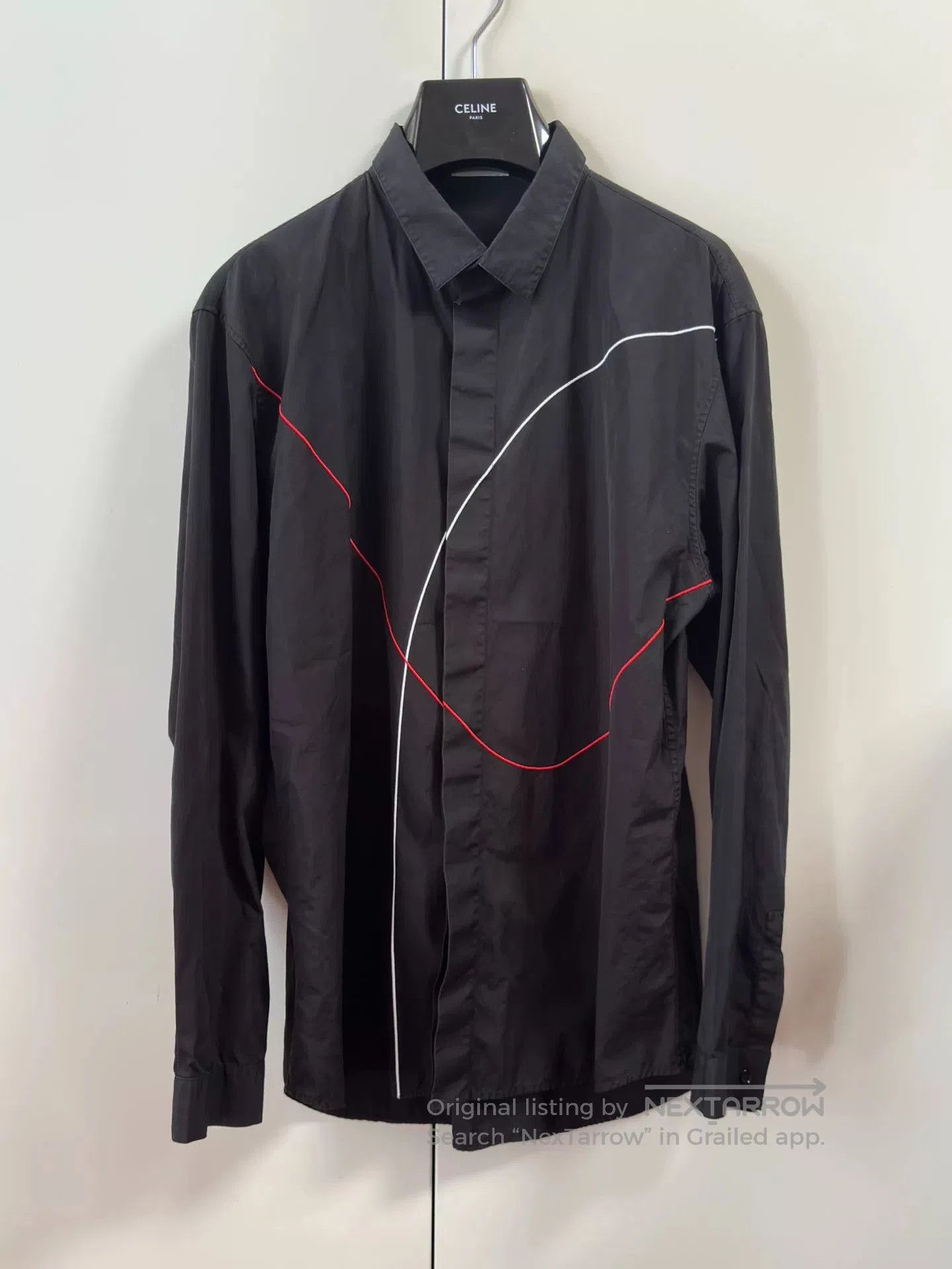 Dior Dior Black Shirt with Red and White Lines. Size US L / EU 52-54 / 3 - 1 Thumbnail