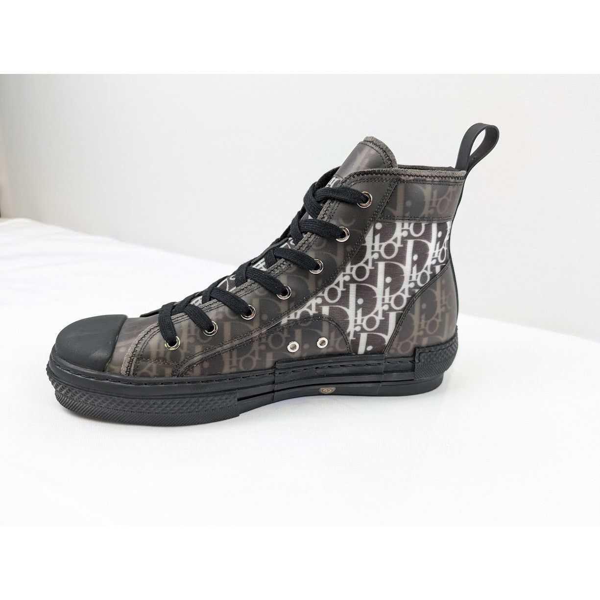 Dior o1rshd1 B23 Oblique High-Top Sneakers in Black / White Size US 12 / EU 45 - 10 Thumbnail