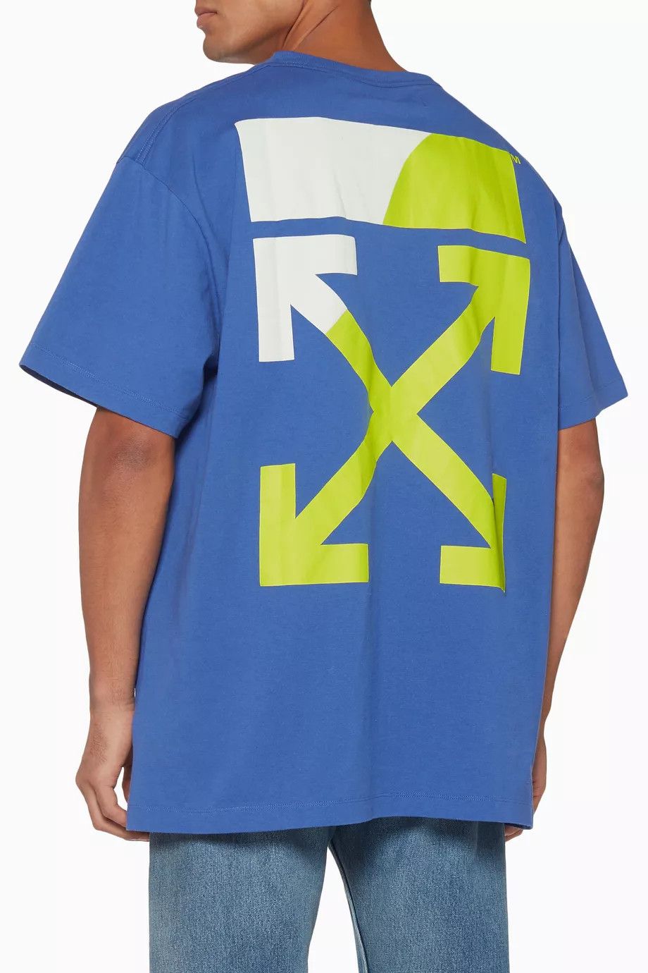 Off-White Blue and Yellow Split Arrows Oversized T-Shirt Size US L / EU 52-54 / 3 - 2 Thumbnail