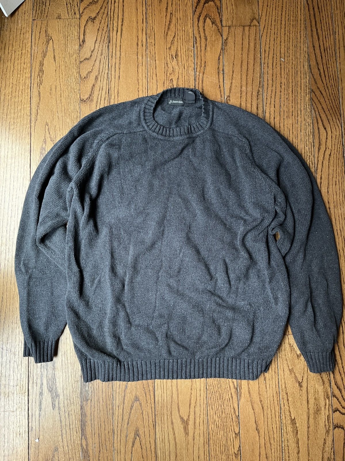 St. Johns Bay Vintage Gray Knit Sweater Size US L / EU 52-54 / 3 - 1 Thumbnail