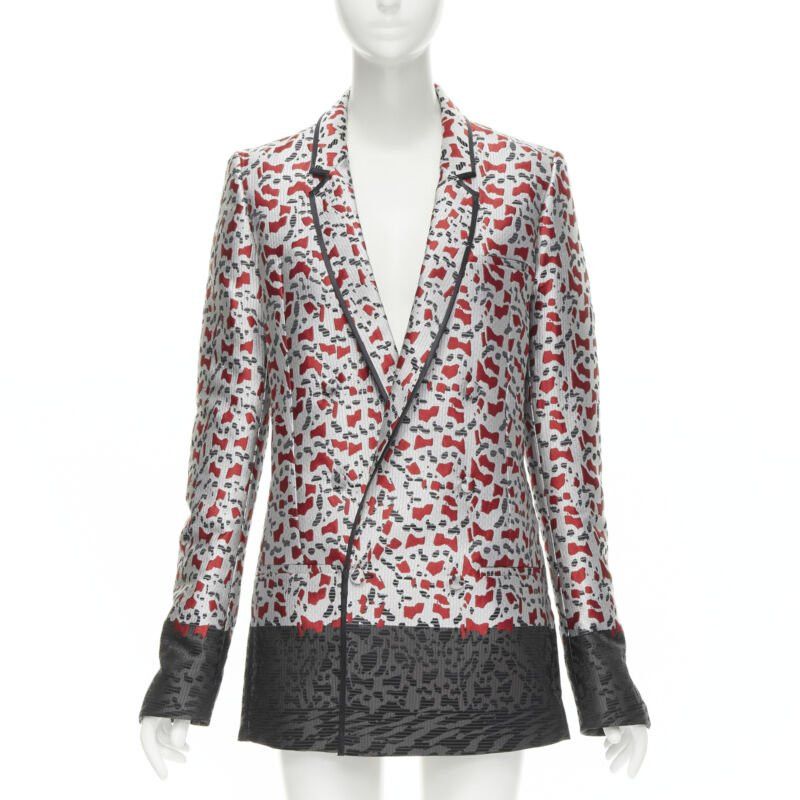 Haider Ackermann new HAIDER ACKERMANN marble blood biais black jacquard blazer jacket FR34 XS Size XS / US 0-2 / IT 36-38 - 1 Thumbnail