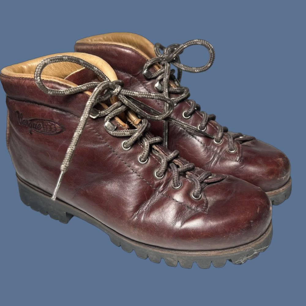 Vasque VINTAGE Vasque Highlander Boot Woman 7 M Red Leather Hiking Combat Shoes Womens Boots Size US 7 / IT 37 - 1 Thumbnail