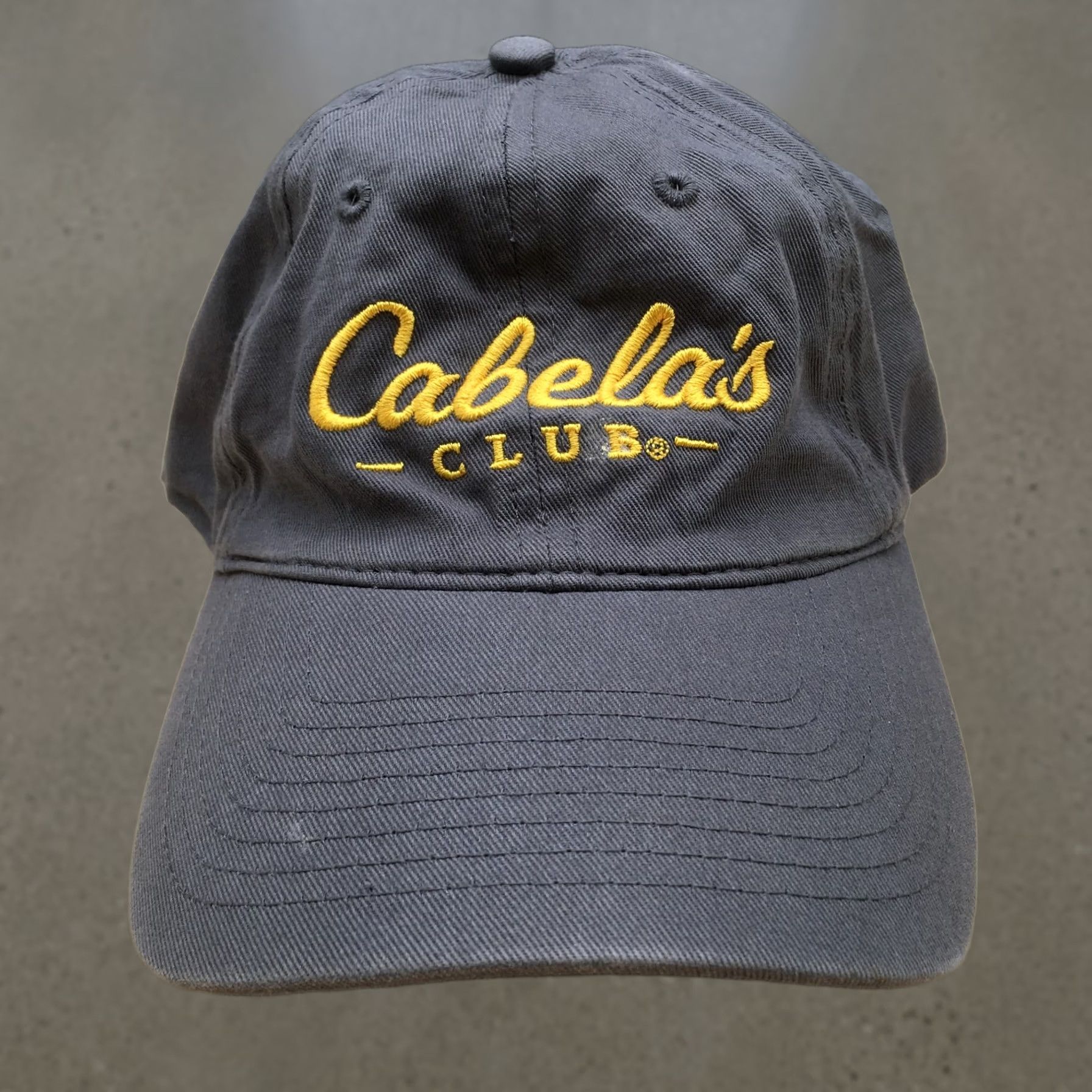 Vintage Cabela's Club Logo Baseball Cap Hat Mens One Size Grey Adjustable Back Size ONE SIZE - 1 Thumbnail