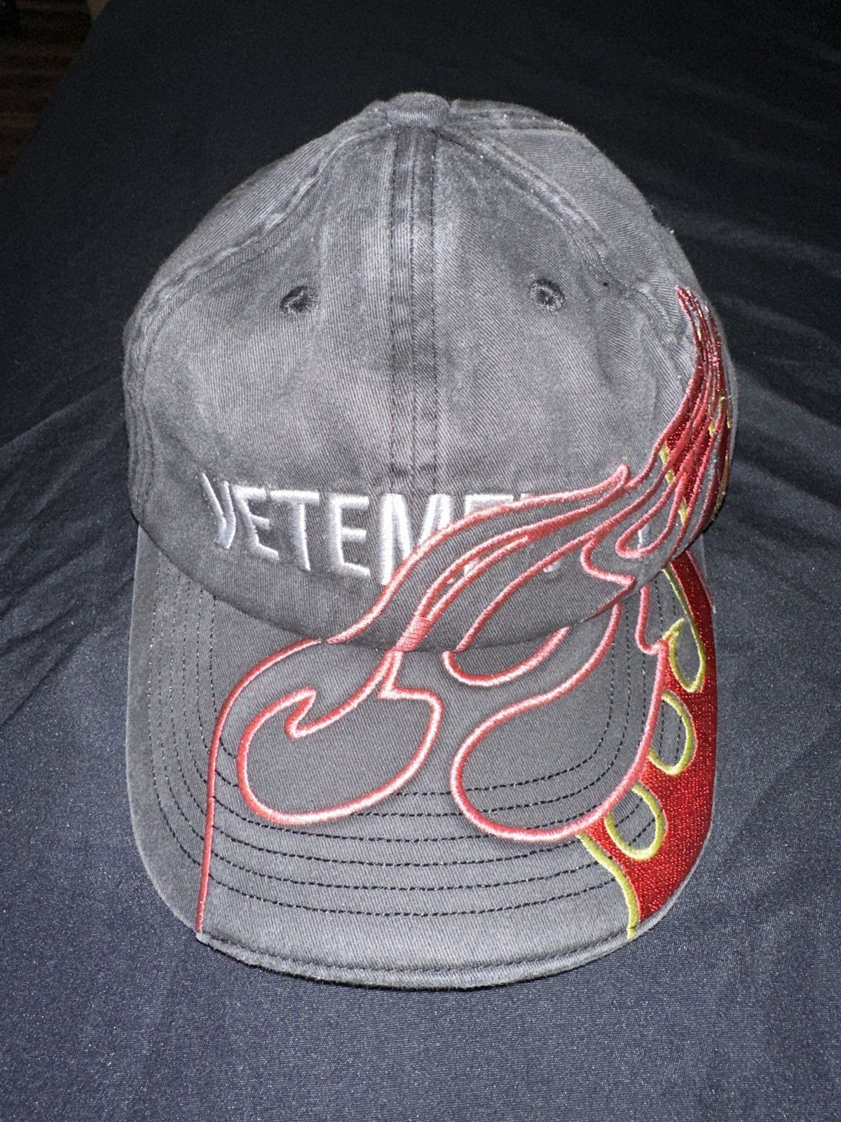image of Limited Edition Flame Vetements Hat in Grey, Men's
