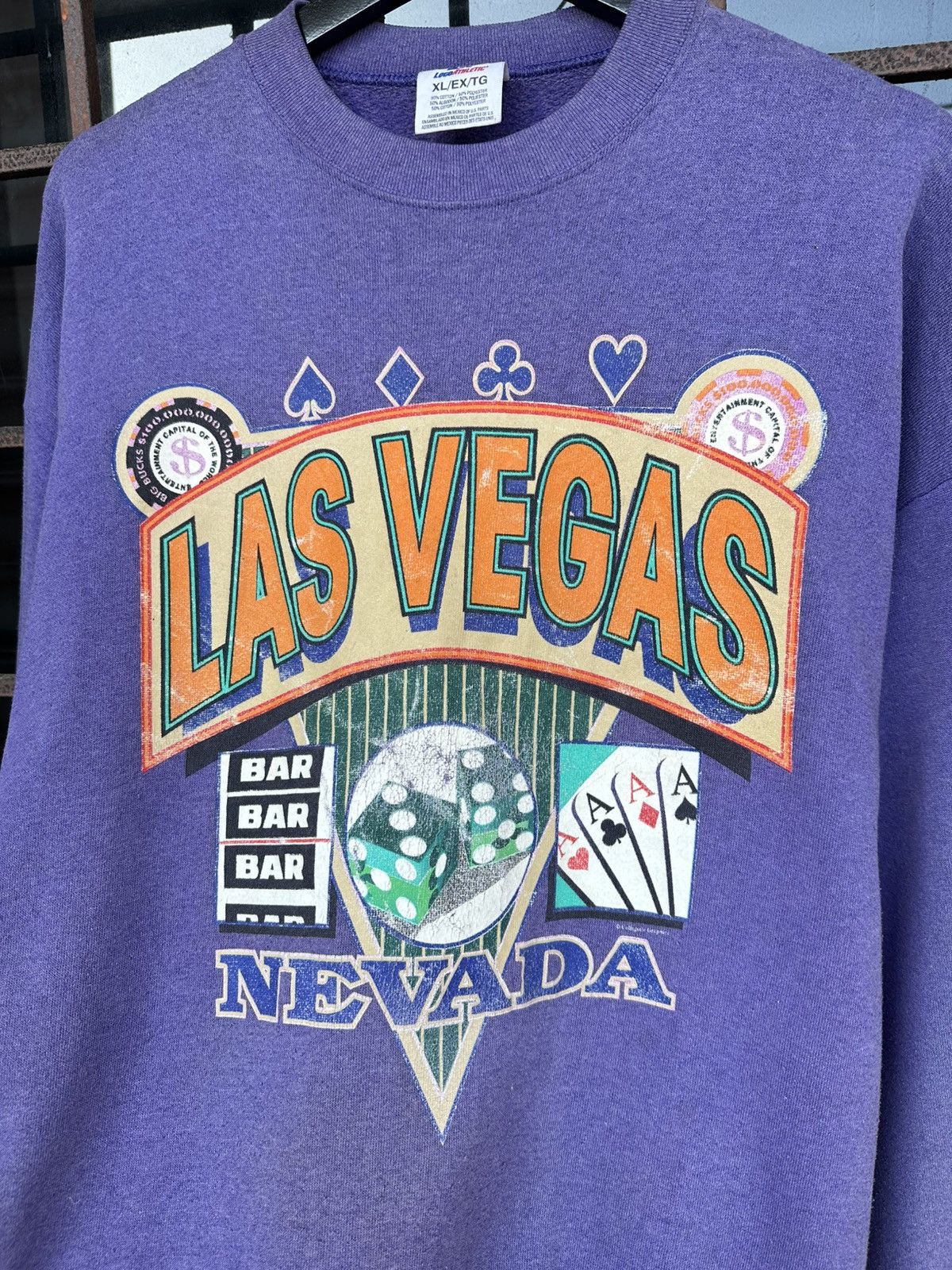 Vintage Thrashed Vegas Tee Faded Distressed ERD GRUNGE Crewneck Size US L / EU 52-54 / 3 - 9 Thumbnail