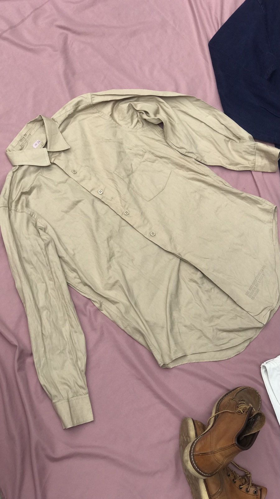 Other VINTAGE TAN US ARMY UTILITY COTTON SHIRT Size US S / EU 44-46 / 1 - 4 Thumbnail