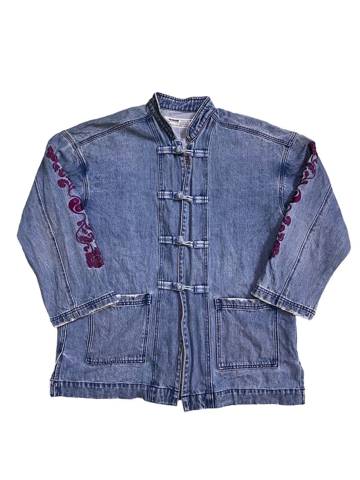 Jean Paul Gaultier 💥Japanese Fashion Designer Kimono Dragon Denim Size US L / EU 52-54 / 3 - 2 Thumbnail