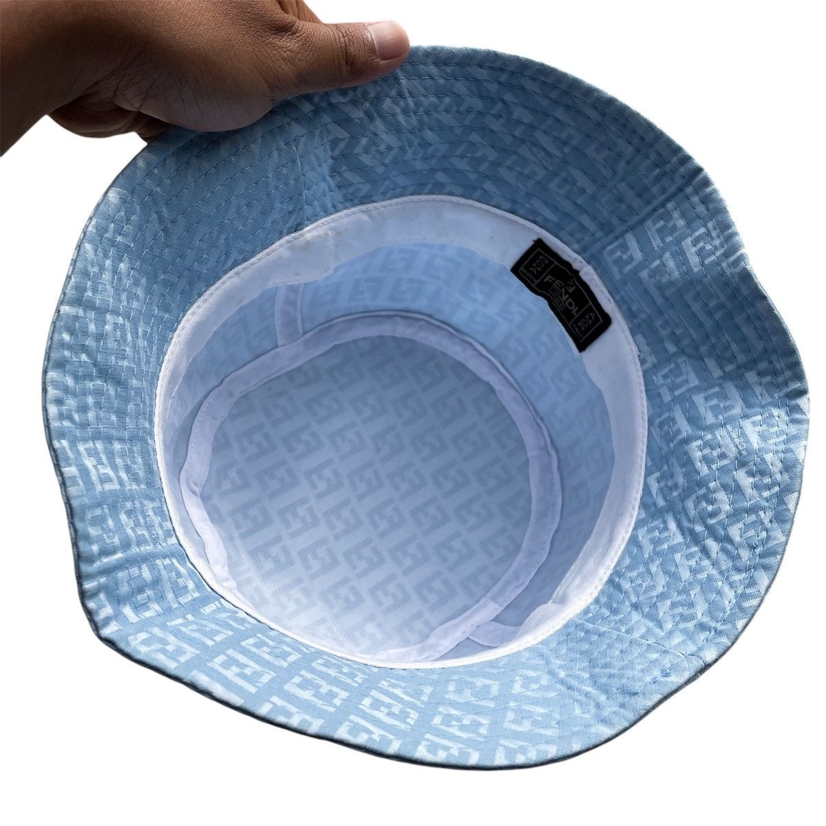 Fendi × Vintage Vintage Fendi Baby Blue “Zucchini” Monogram Bucket Hat Size ONE SIZE - 5 Thumbnail