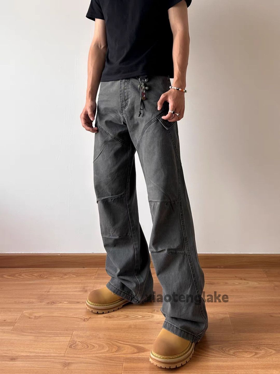 Designer × Japanese Brand × Vintage washed faded cleanfit yuppie utility pleated cargo pants Size US 28 / EU 44 - 4 Thumbnail