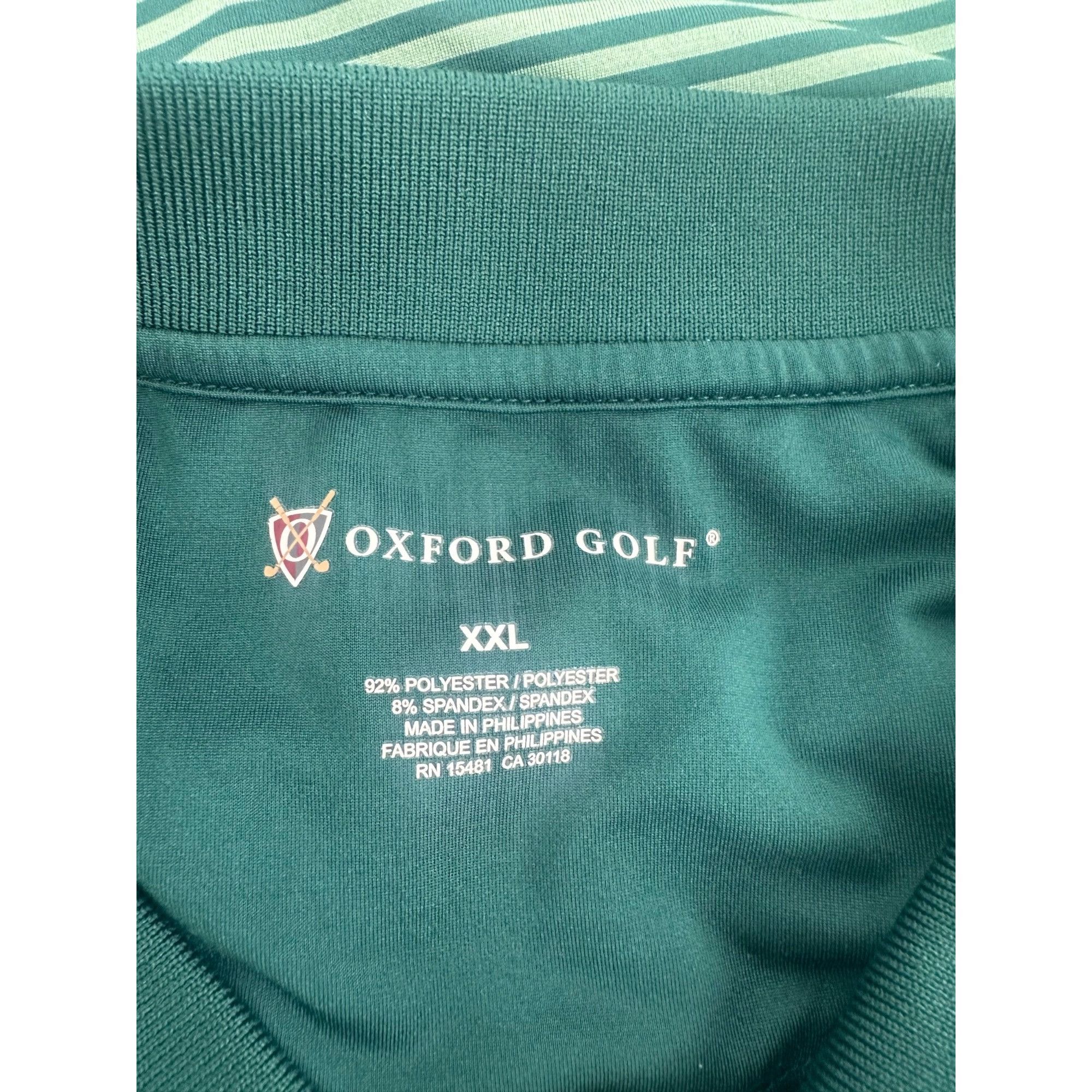 Other Oxford Golf Men’s Performance Polo XXL Green Striped Ritz Ca Size US XXL / EU 58 / 5 - 5 Thumbnail